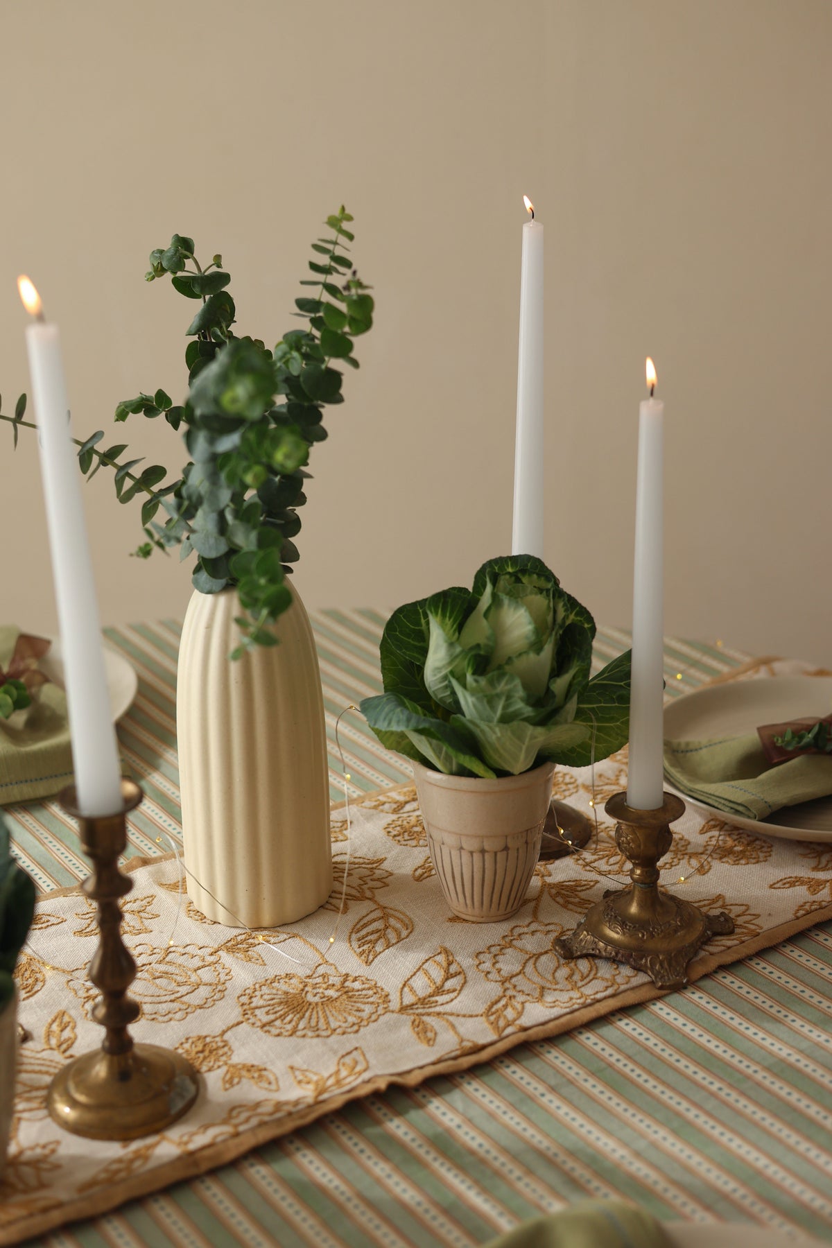 Rosabelle Chintz Ochre Table Runner
