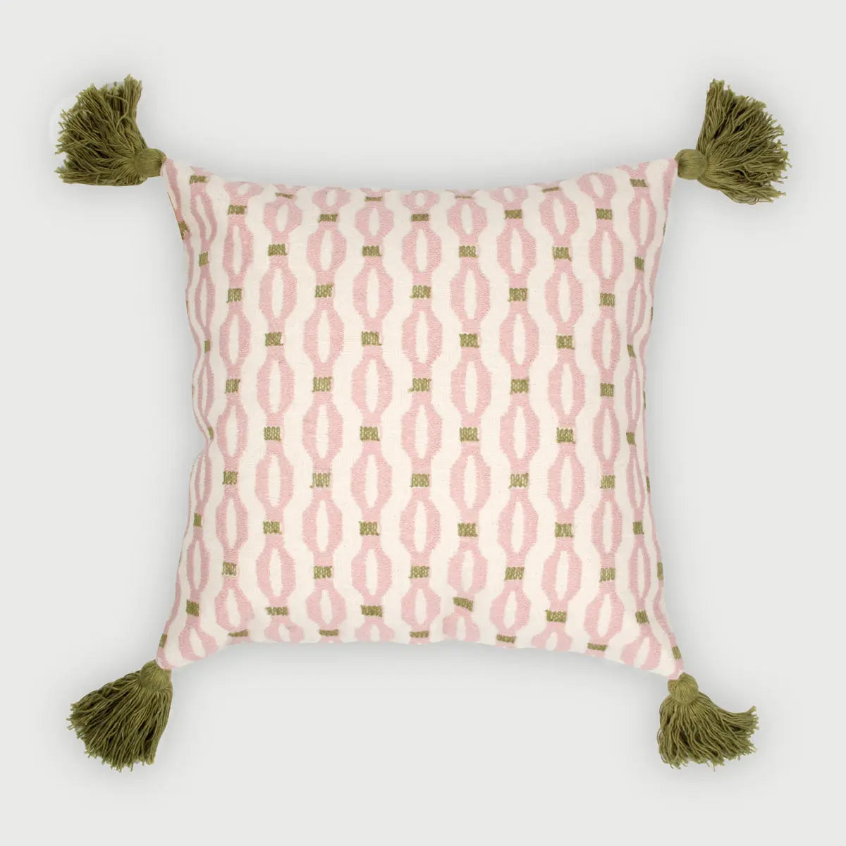 Pink - Cotton Pochampally Ikat Cushion Cover 09