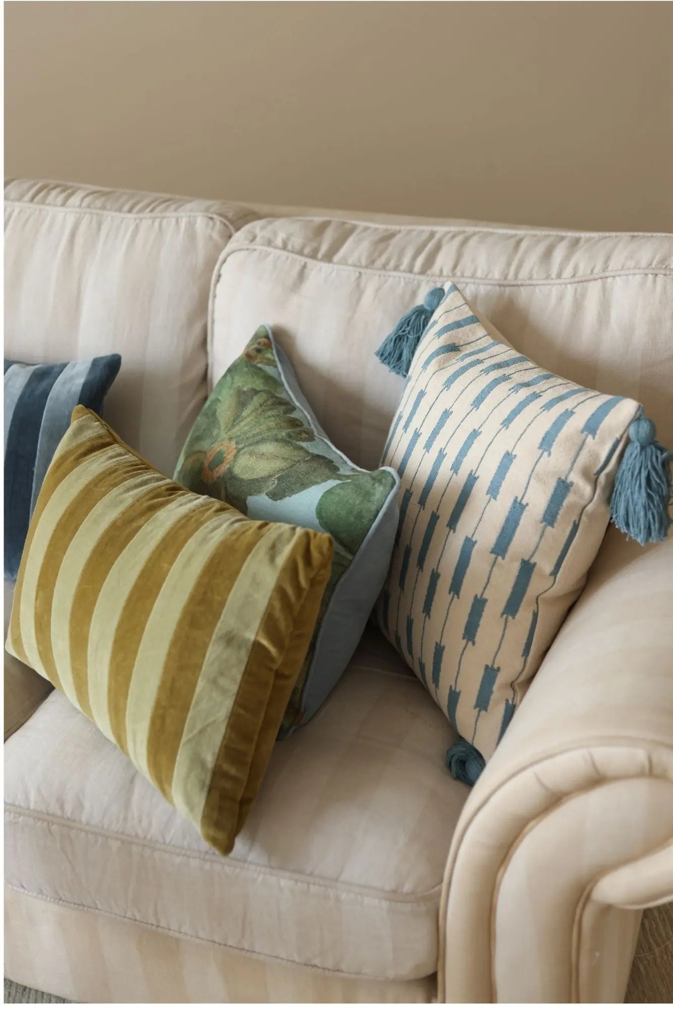Iris Teal Cushion Cover SanctuaryLiving