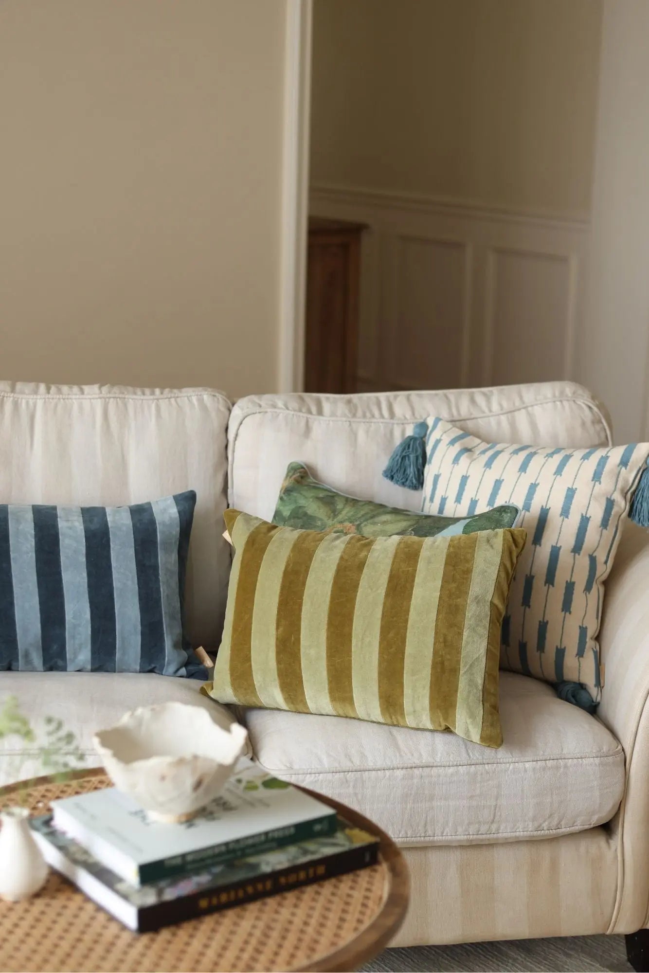 Iris Teal Cushion Cover SanctuaryLiving