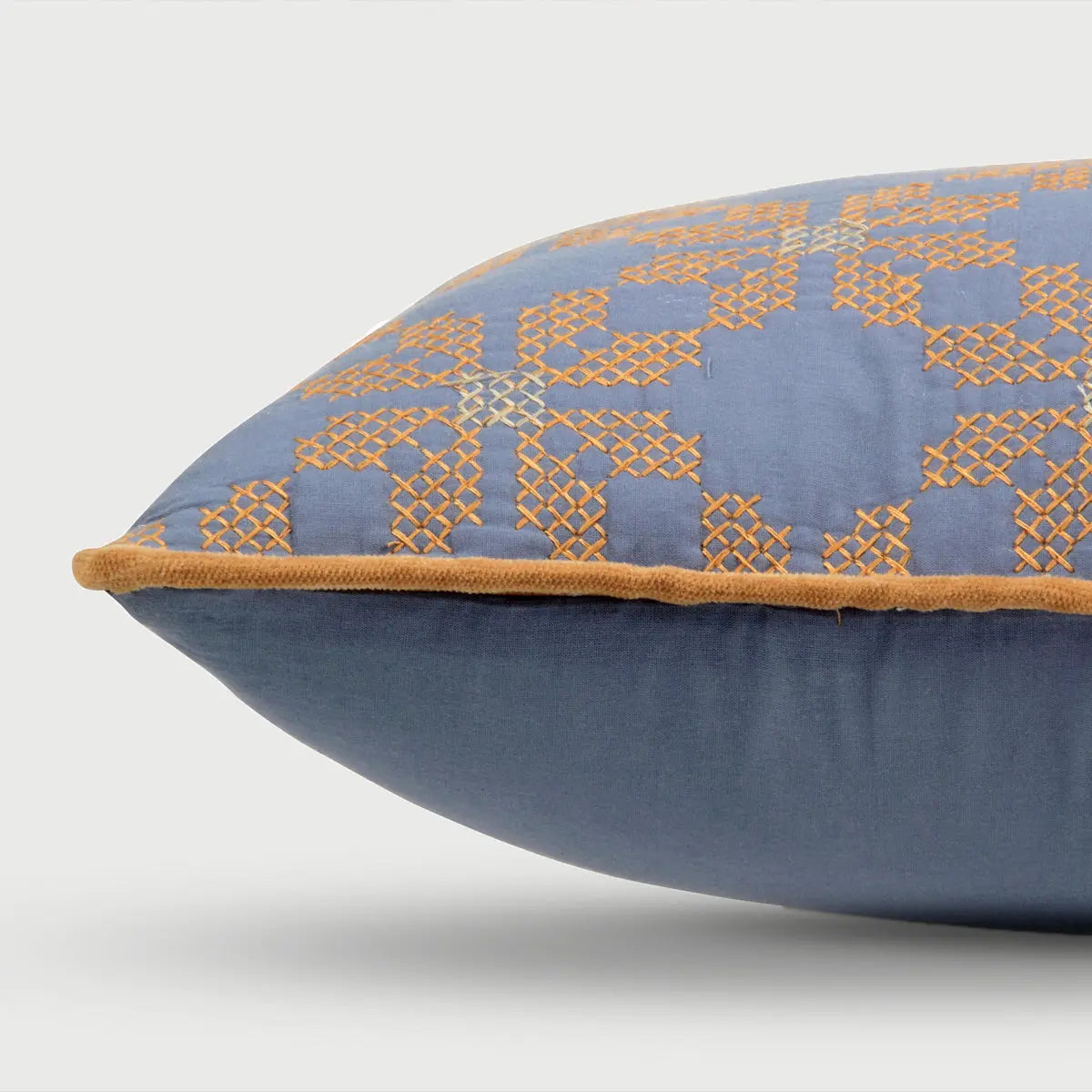 Daisy Azure Oblong Cushion Cover SanctuaryLiving