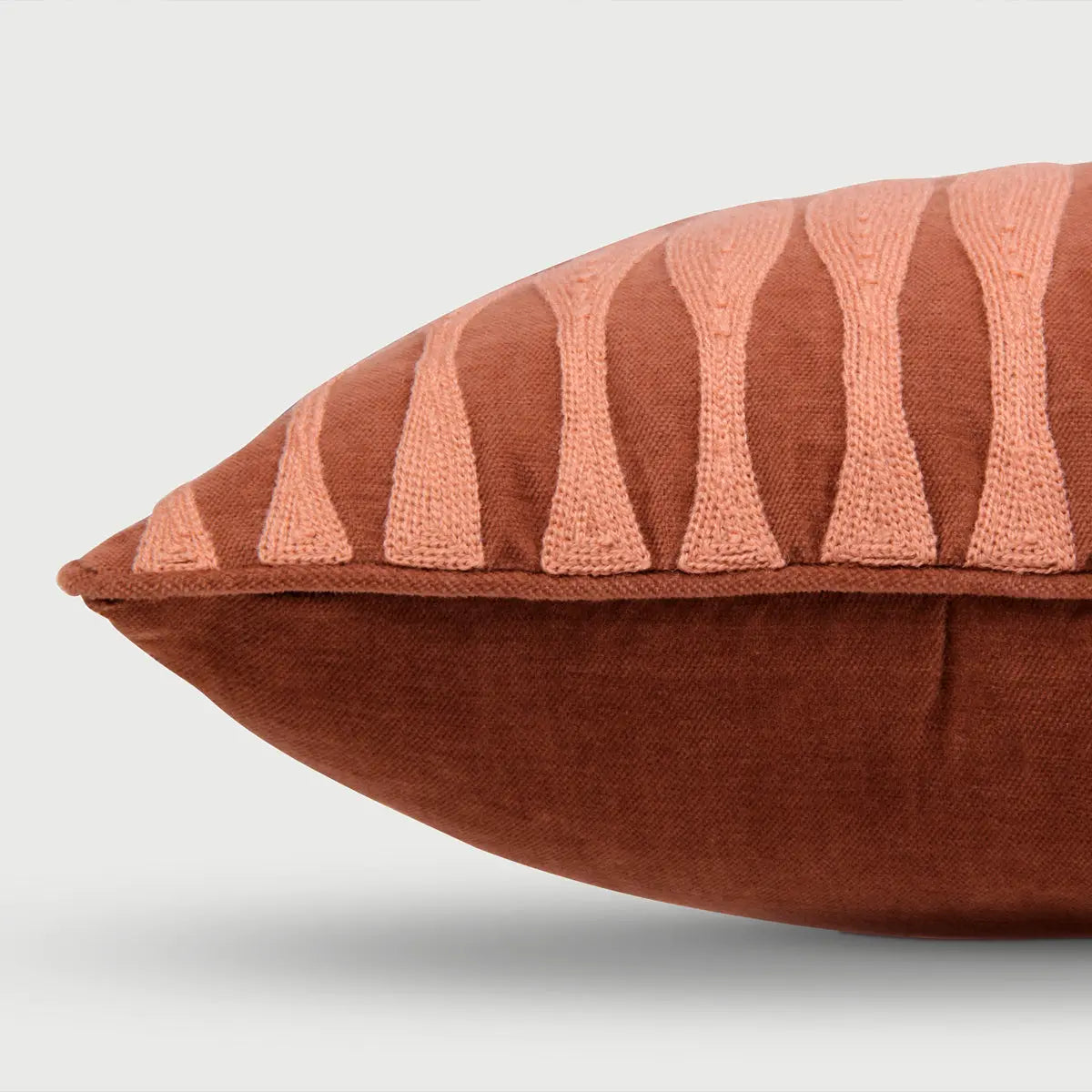 Ripple Rhubarb Oblong Cushion Cover SanctuaryLiving