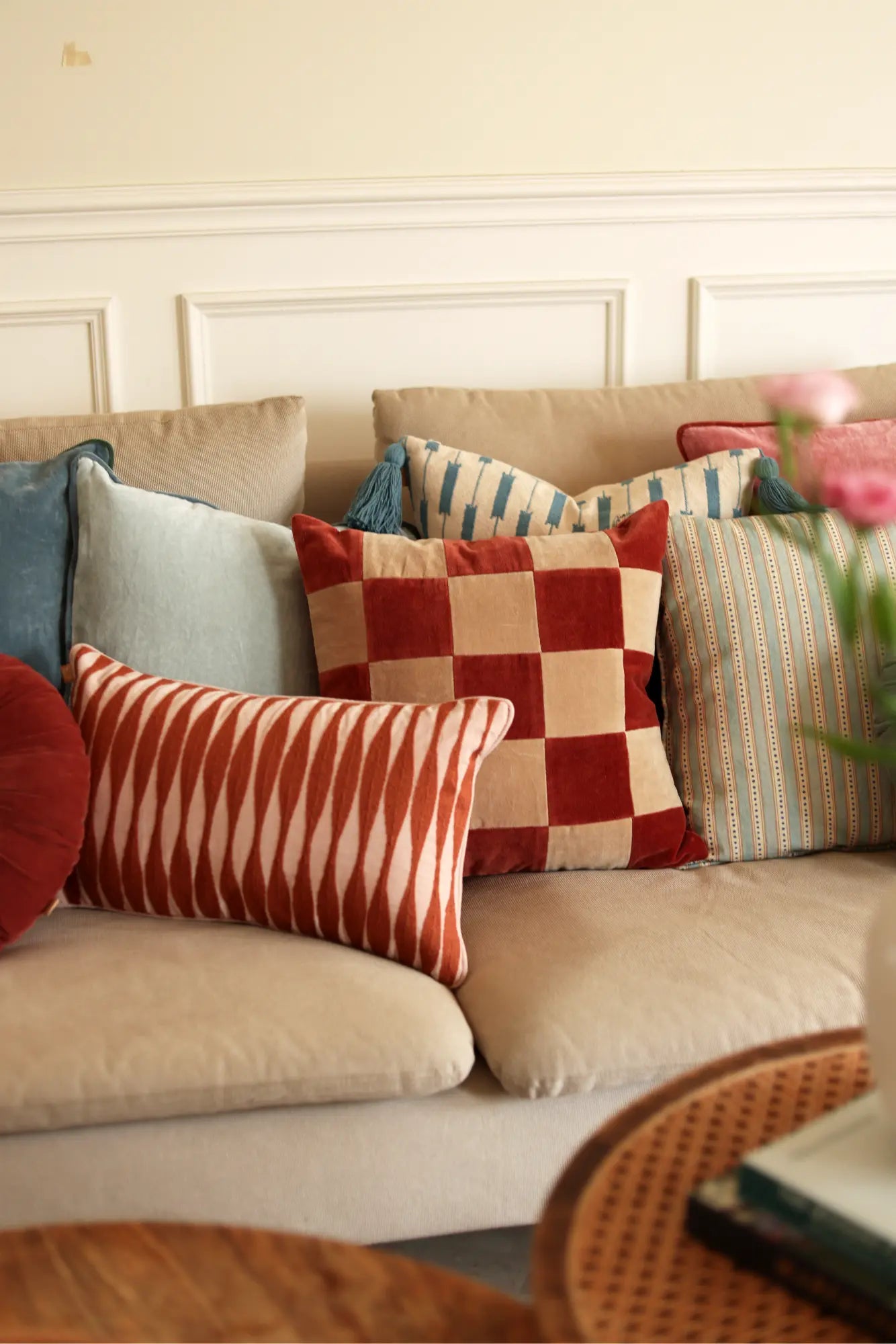 Ripple Spice Oblong Cushion Cover SanctuaryLiving