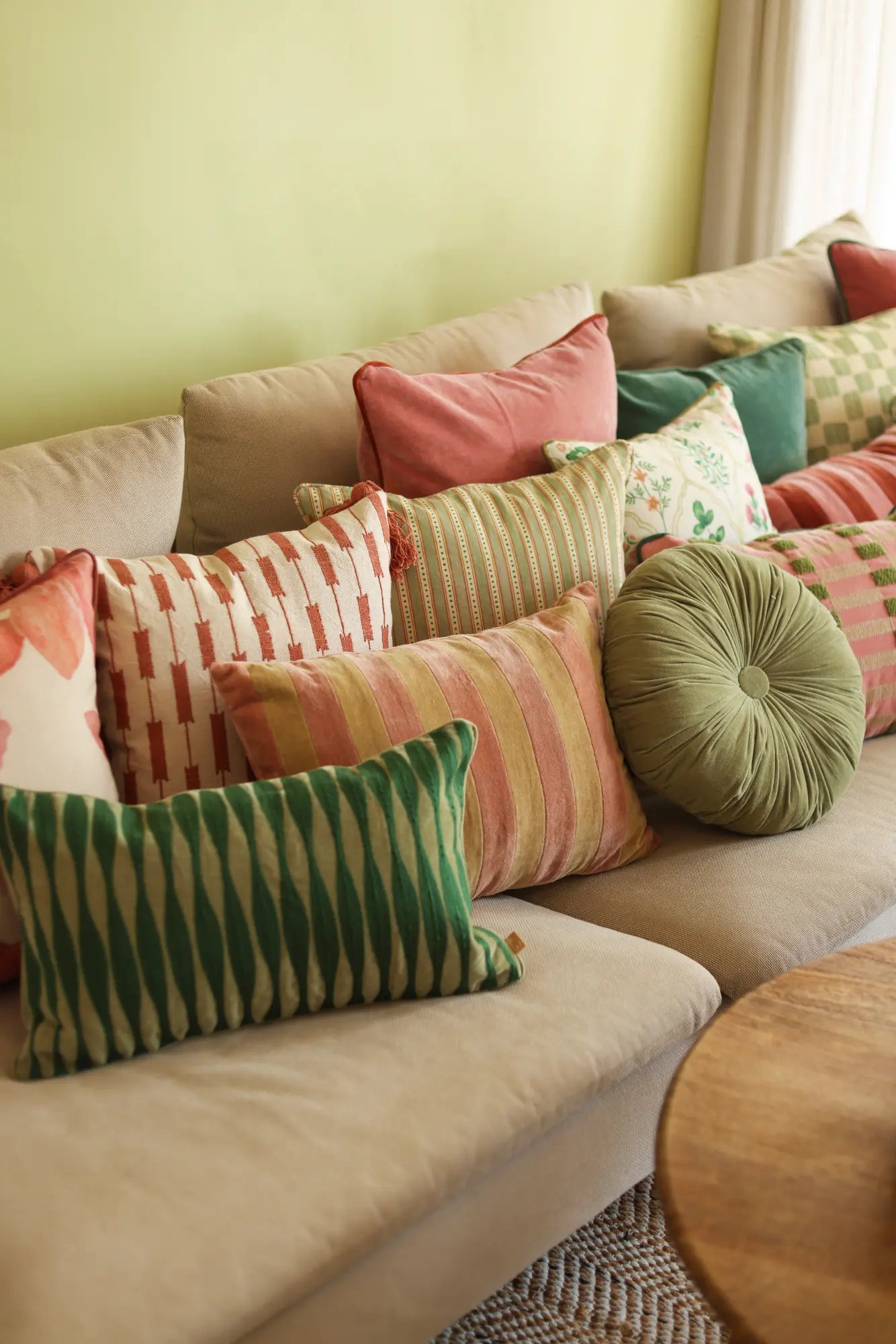 Ripple Eucalyptus Oblong Cushion Cover SanctuaryLiving