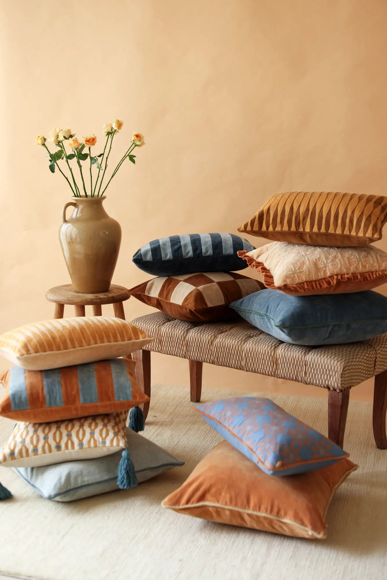 Ripple Tan Brown Oblong Cushion Cover SanctuaryLiving