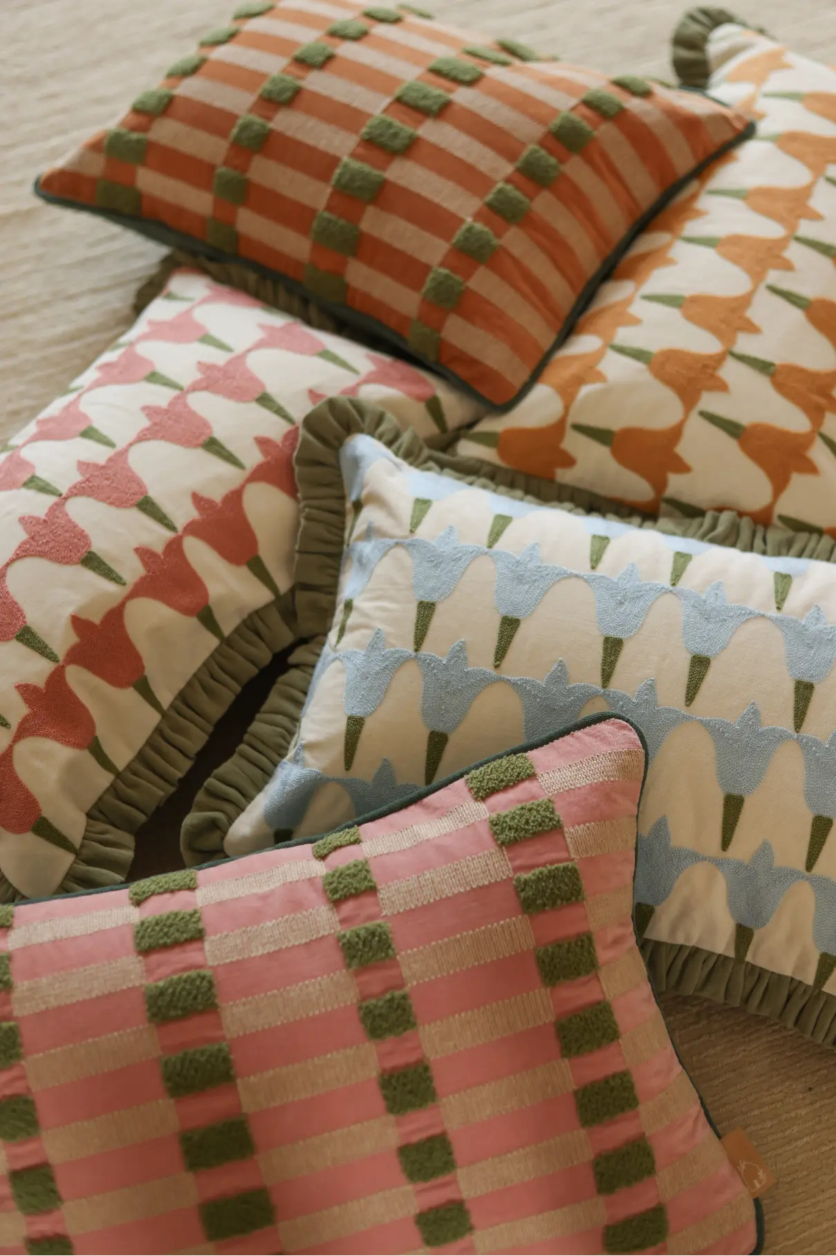 Pine Rose Oblong Cushion Cover SanctuaryLiving