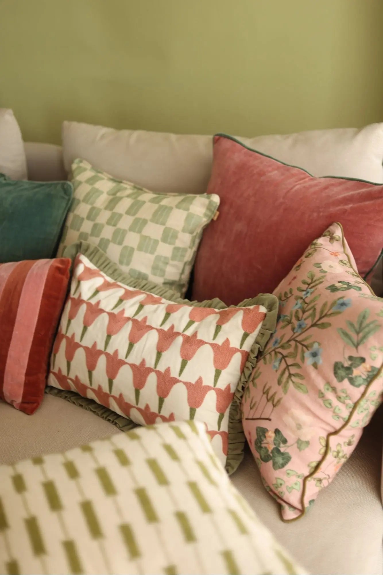 Valley Rose Linen Cushion Cover SanctuaryLiving