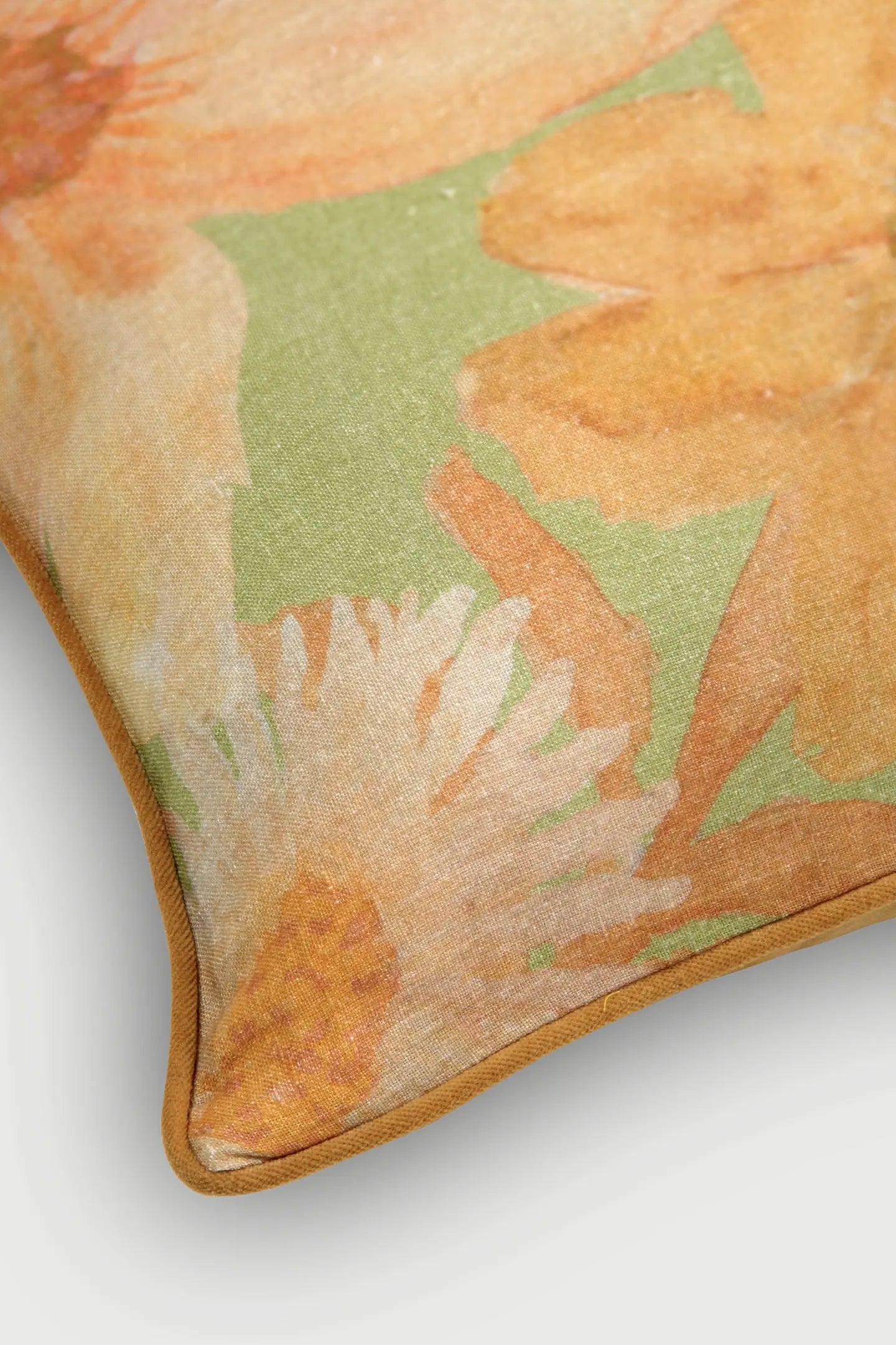 Wildflower Coral Linen Oblong Cushion Cover SanctuaryLiving