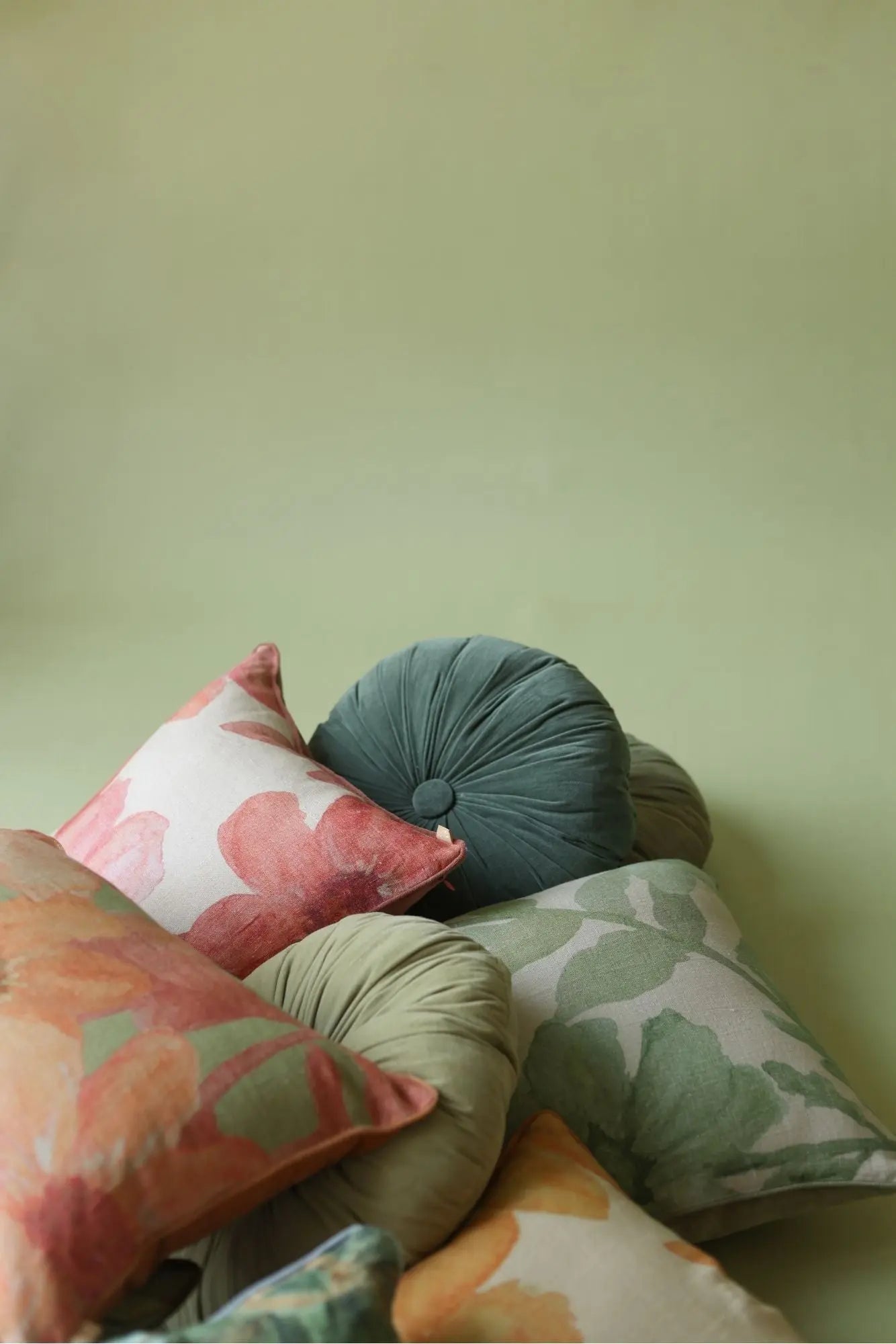 Wildflower Fern Linen Cushion Cover SanctuaryLiving