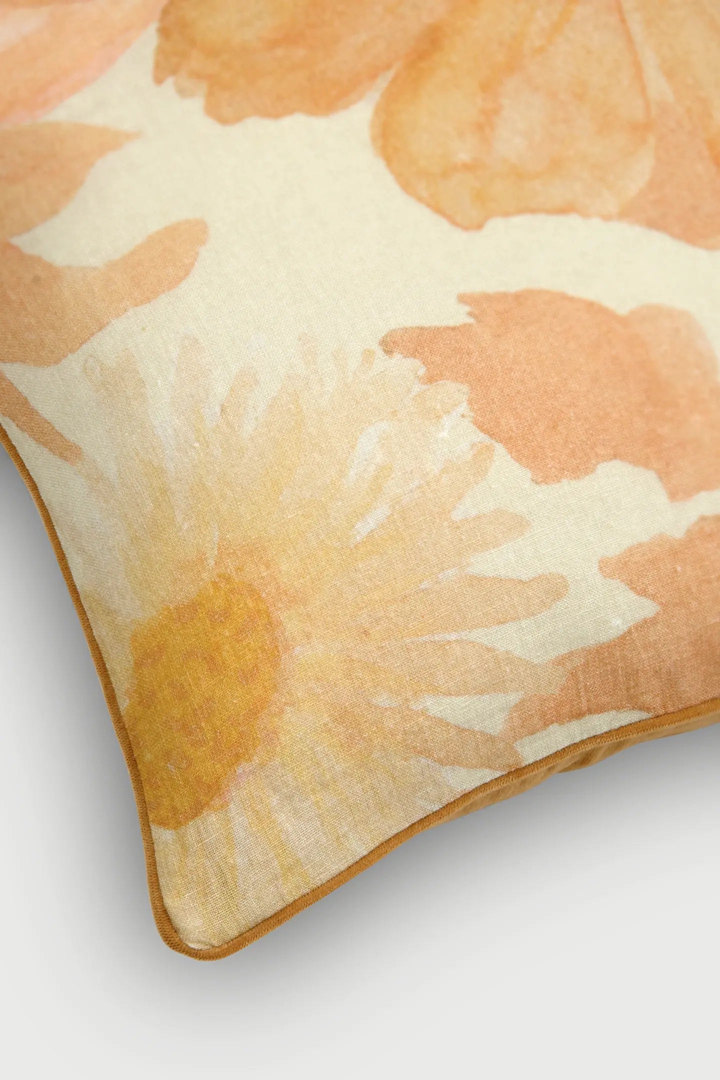 Wildflower Apricot Linen Cushion Cover SanctuaryLiving