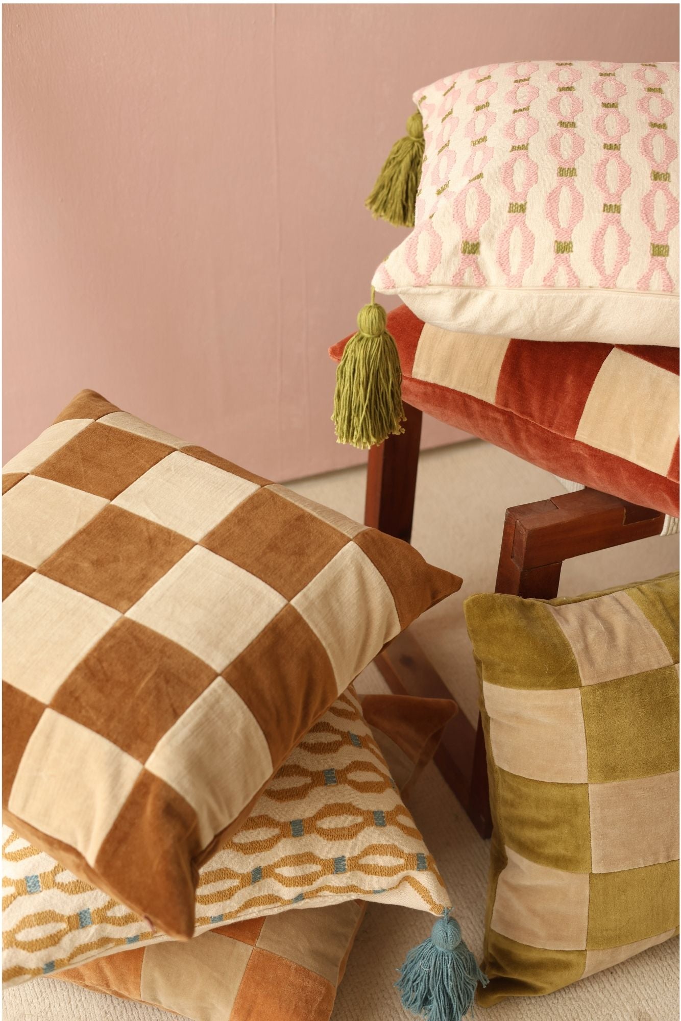 Fig Tan Brown Velvet Cushion Cover