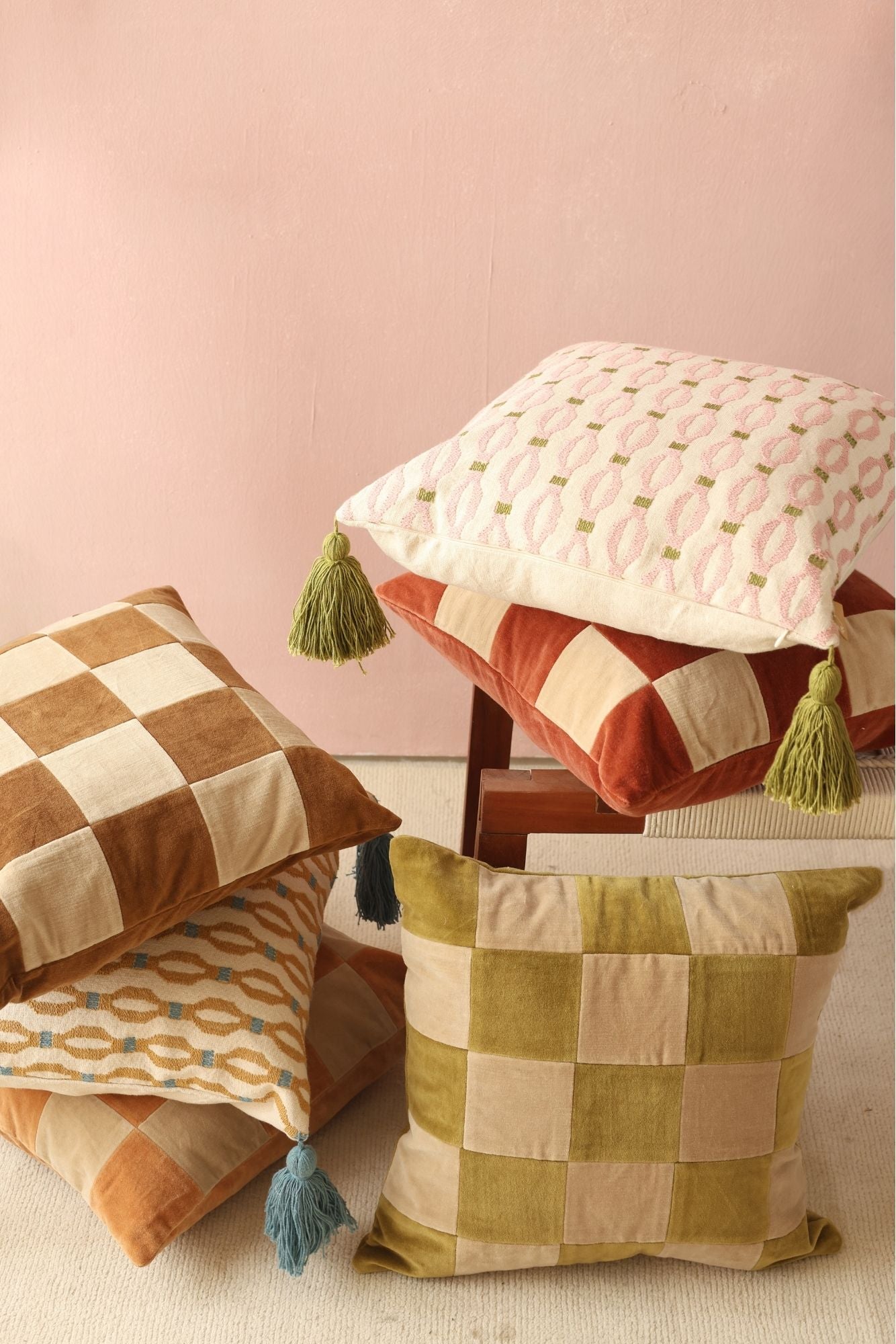 Fig Olive Velvet Cushion Cover