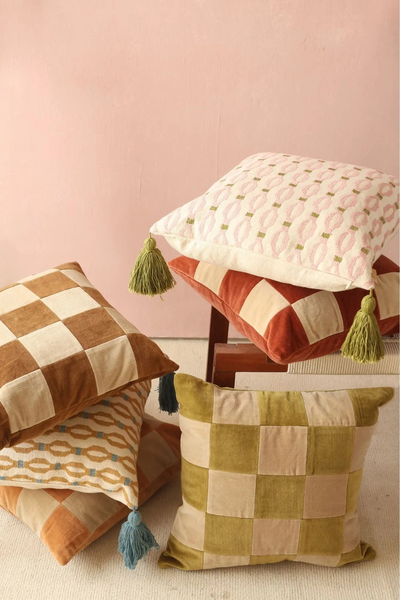 Fig Olive Velvet Cushion Cover SanctuaryLiving