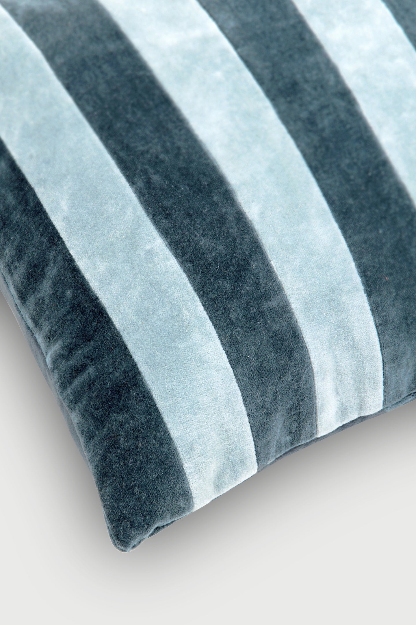 Holly Azure Striped Oblong Cushion Cover