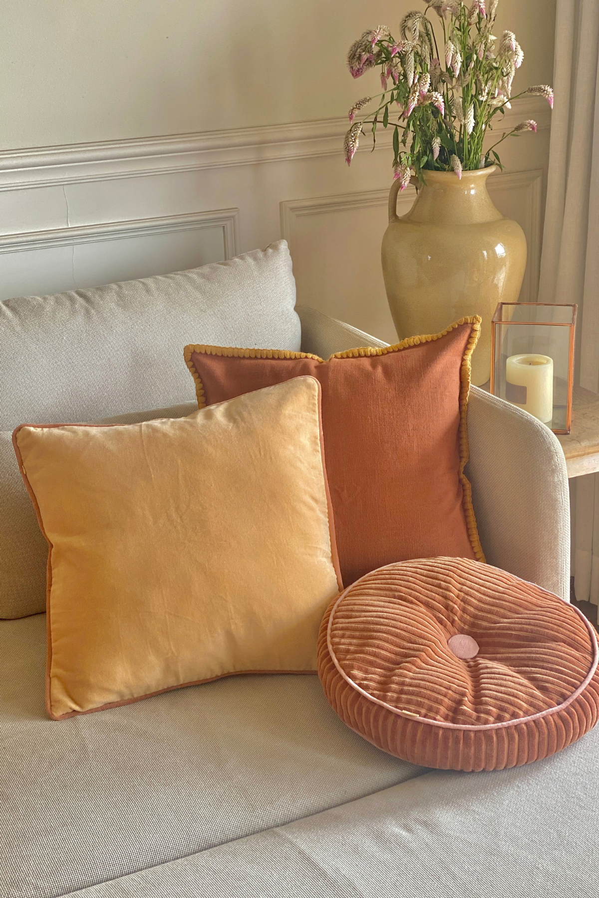 Glow Sunset Velvet Cushion Cover