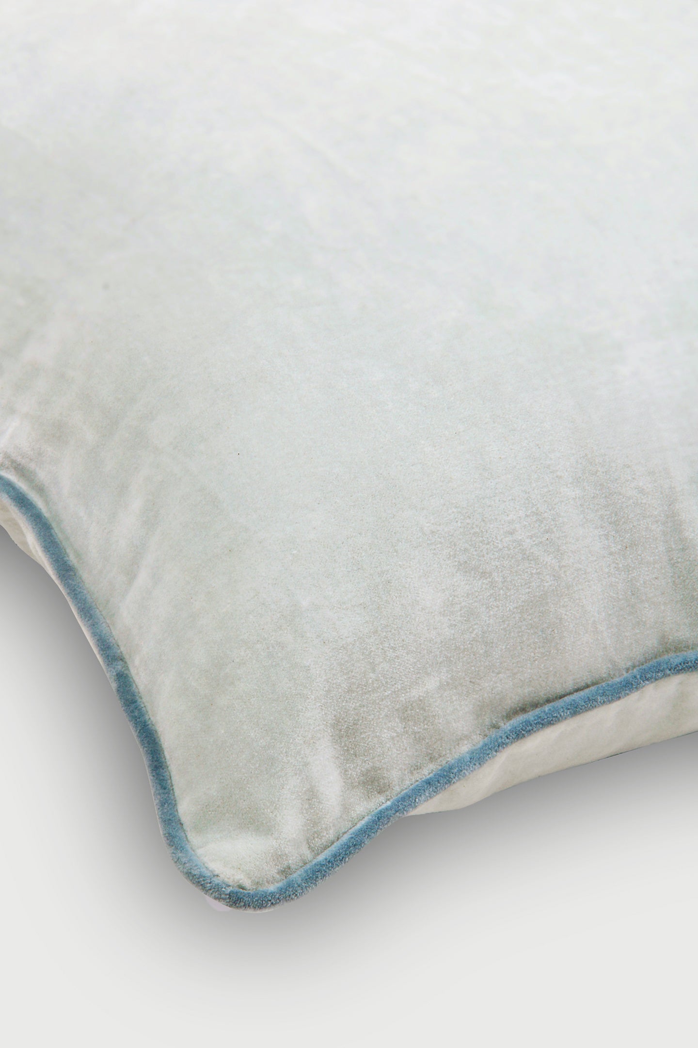 Glow Light Blue Velvet Cushion Cover