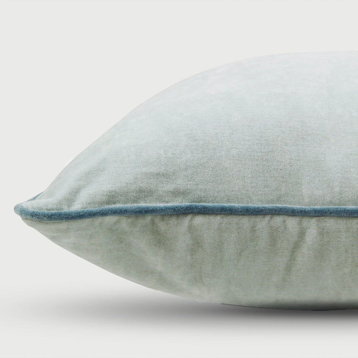 Glow Light Blue Velvet Cushion Cover
