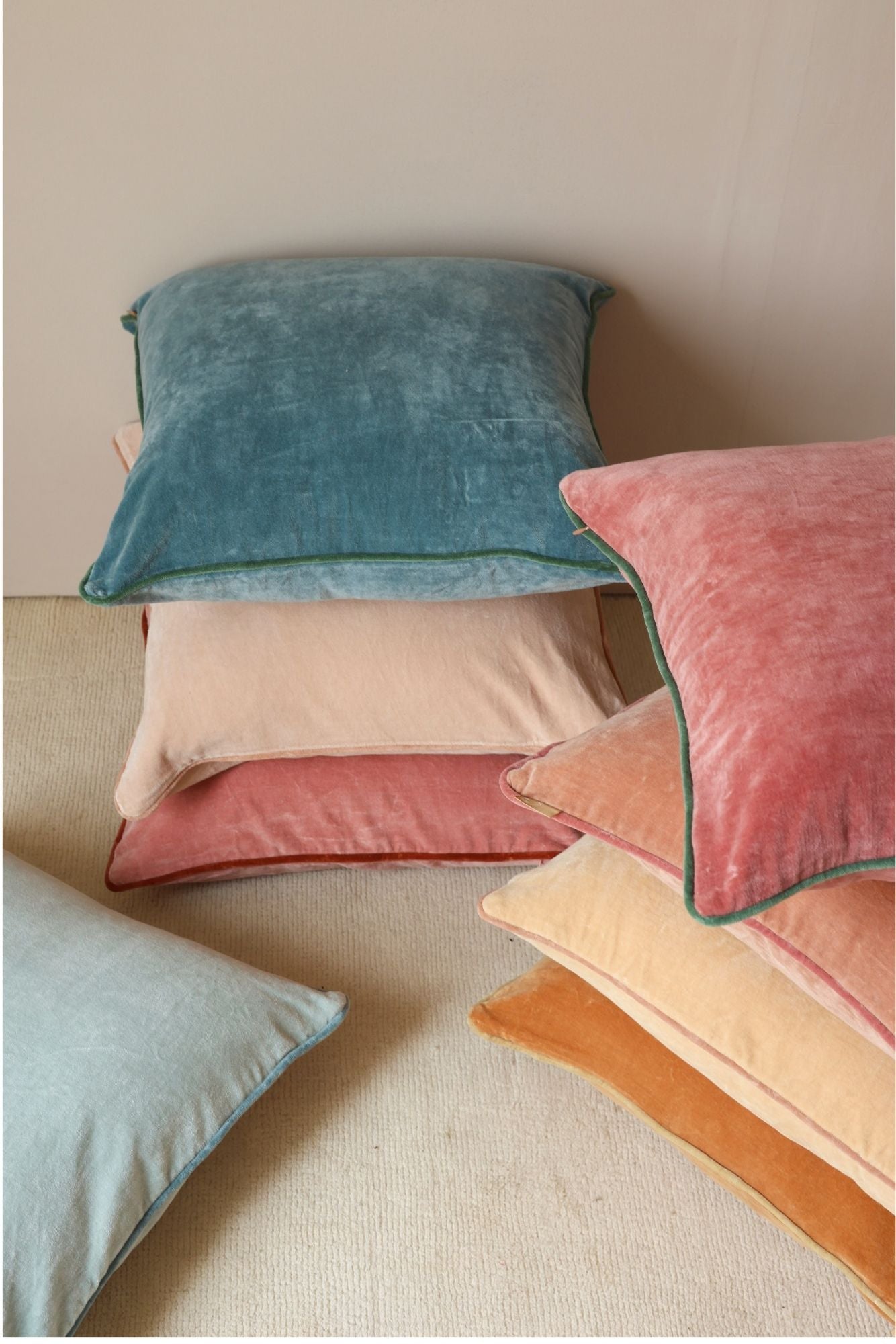 Glow Baby Pink Velvet Cushion Cover