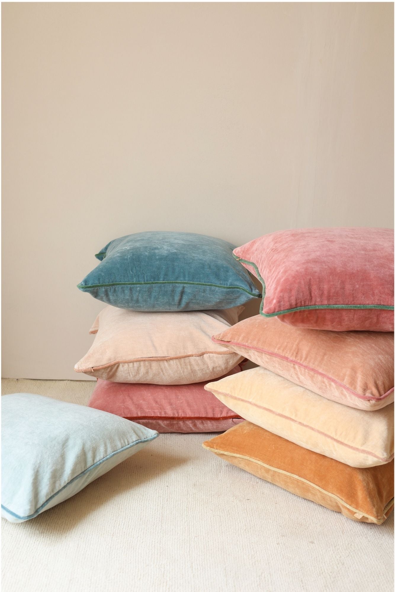 Glow Baby Pink Velvet Cushion Cover