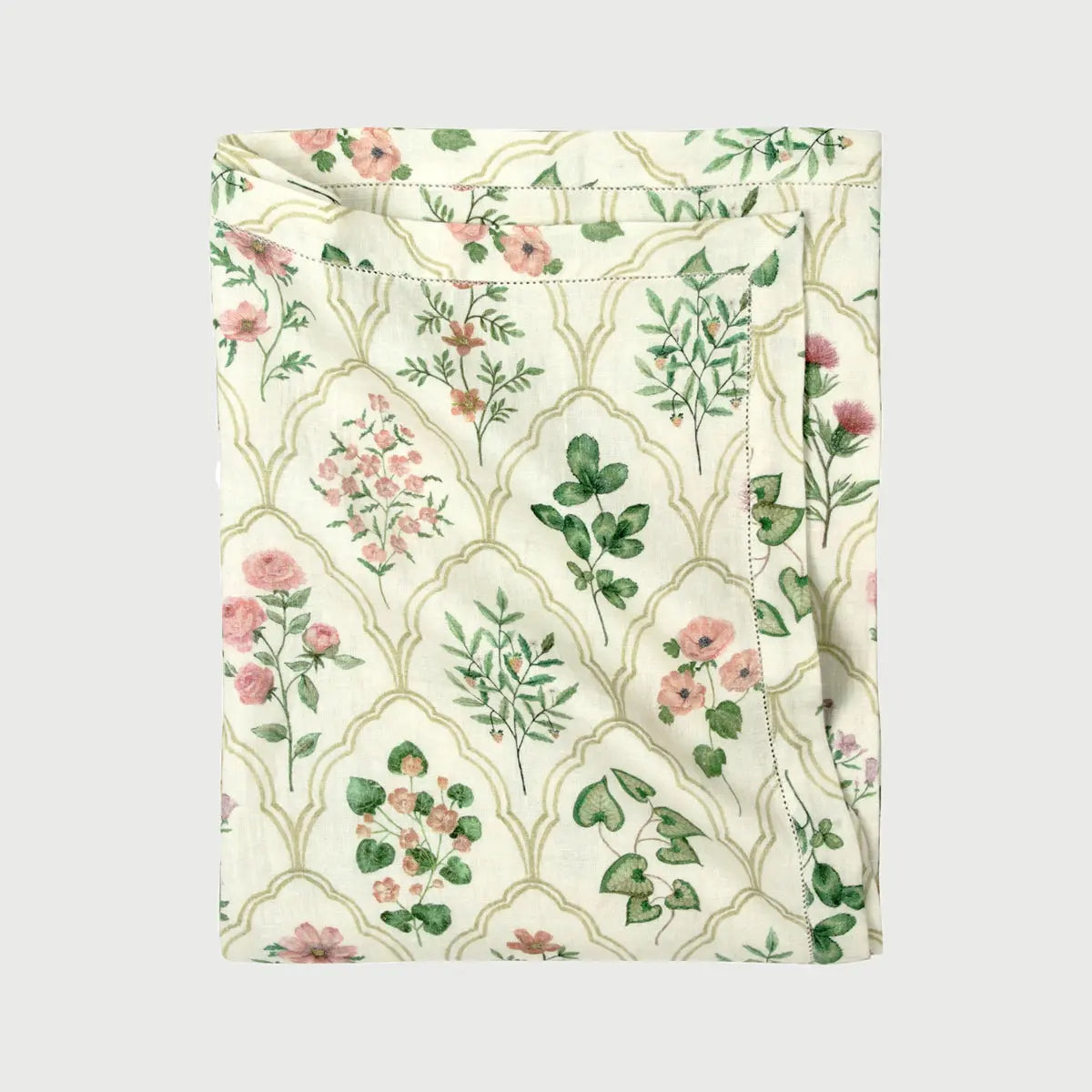 Eden Rose Linen Table Cover SanctuaryLiving