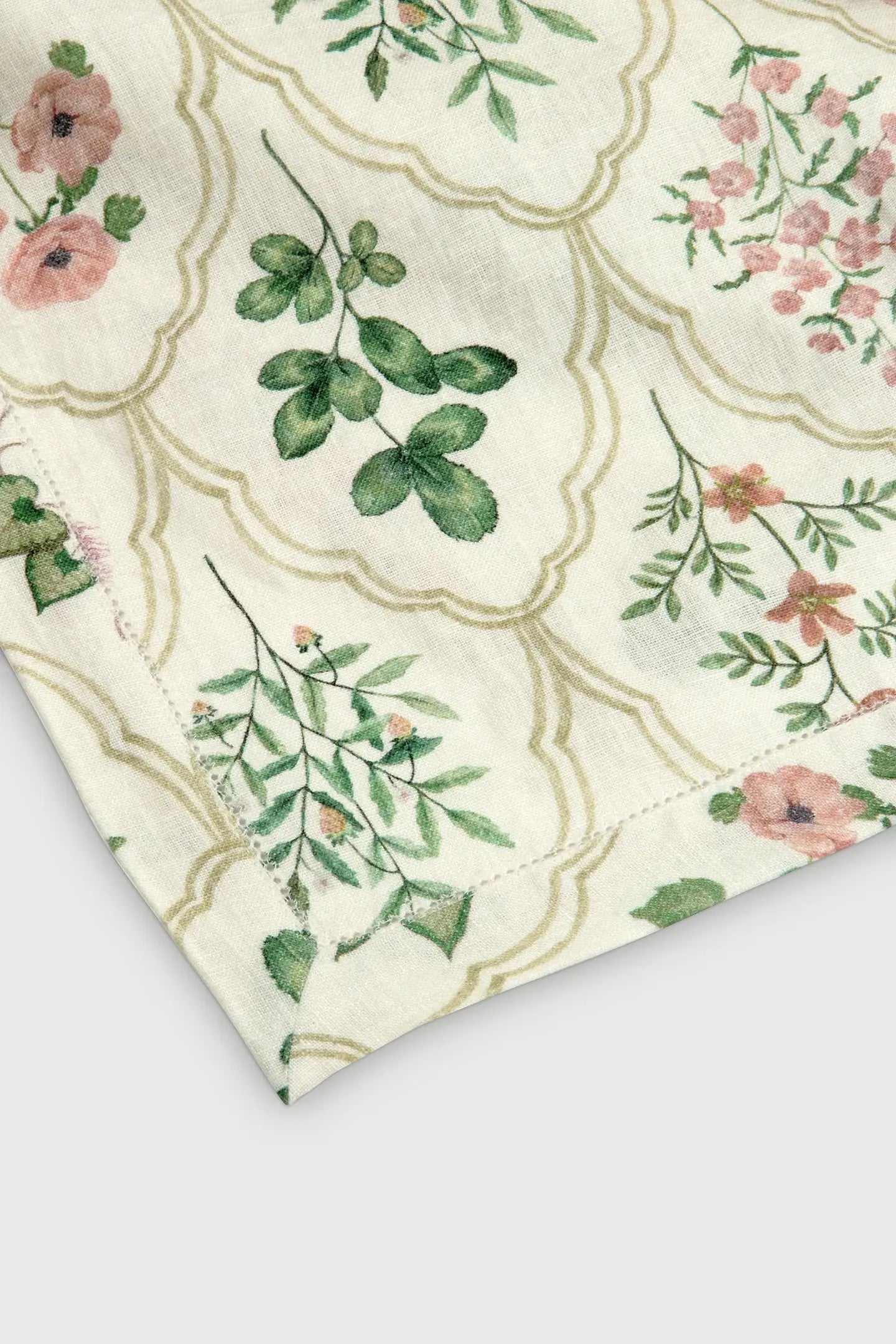 Eden Rose Linen Table Cover SanctuaryLiving