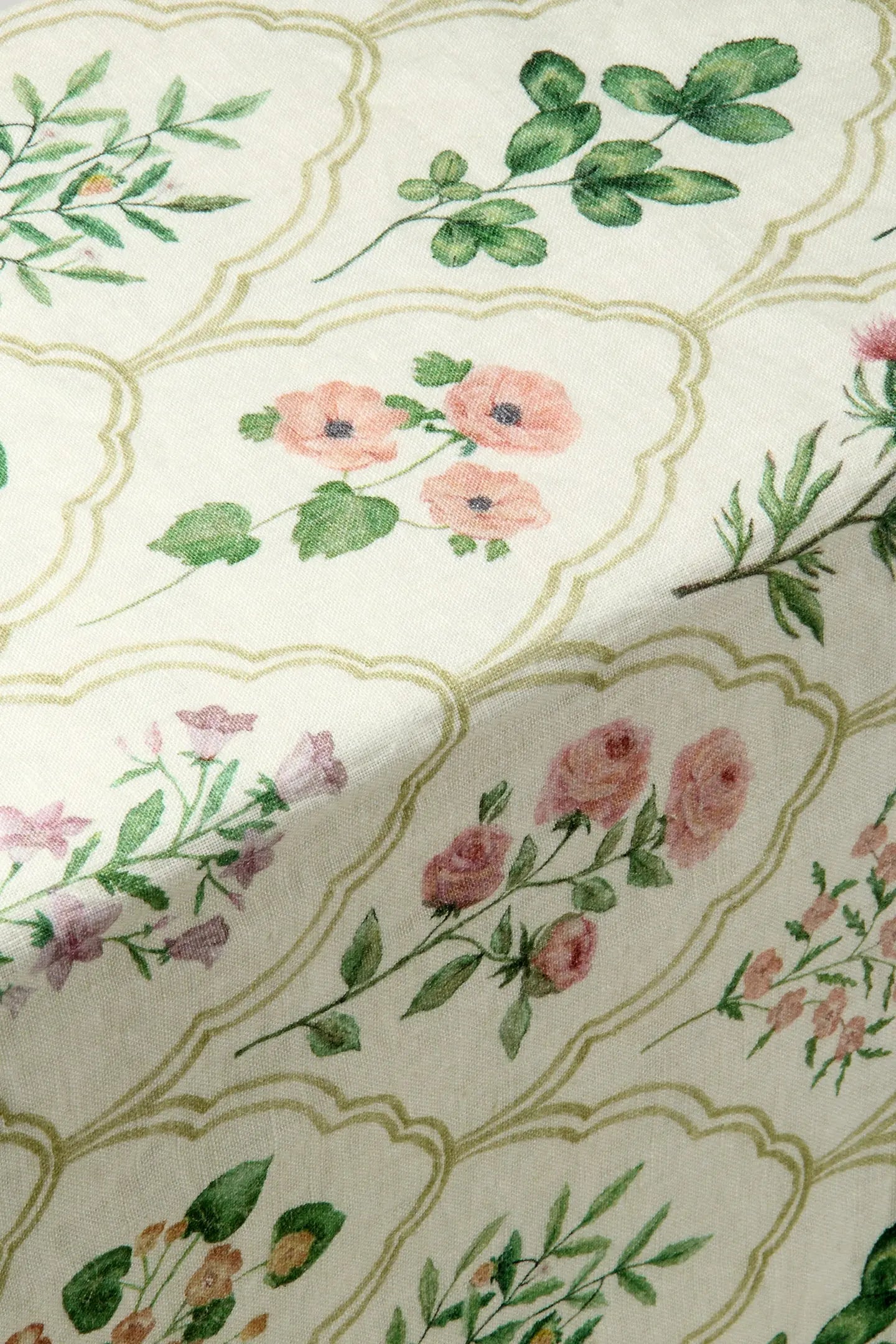 Eden Rose Linen Table Cover SanctuaryLiving