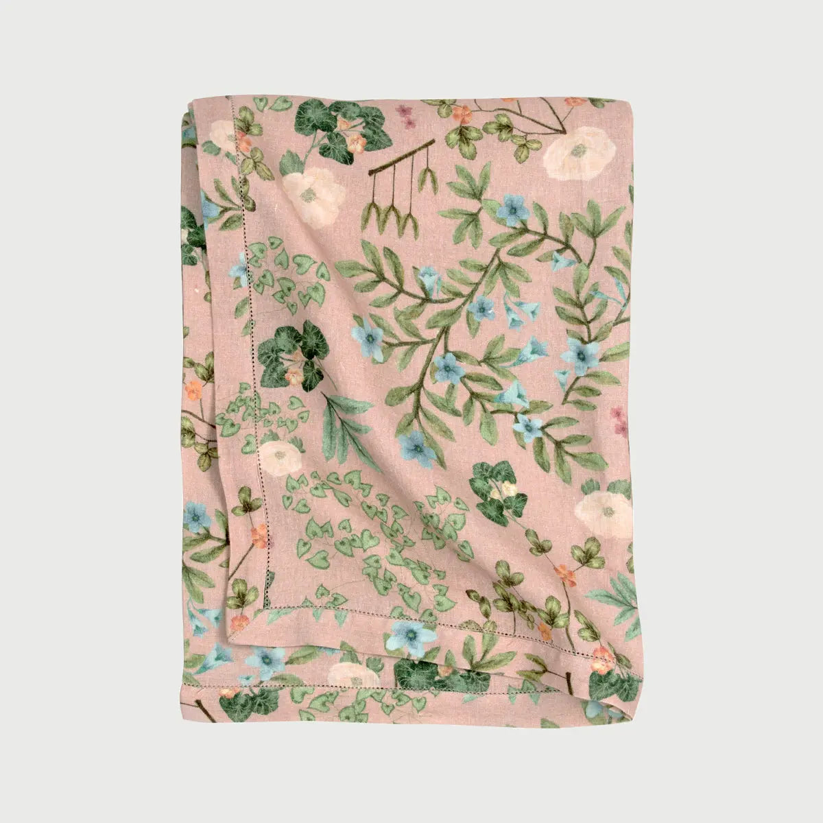 Valley Rose Linen Table Cover SanctuaryLiving