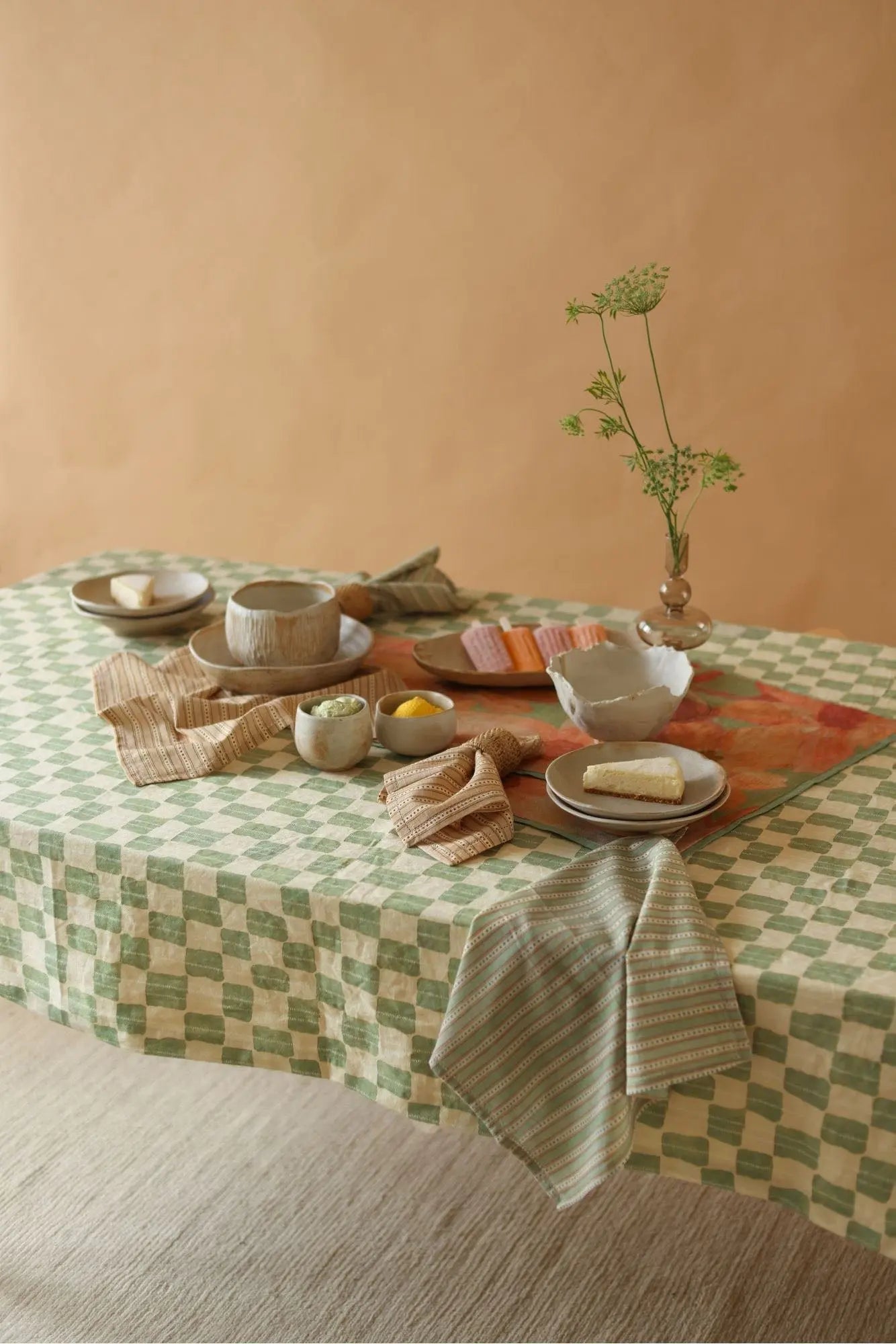 Echo Fern Cotton Table Cover SanctuaryLiving