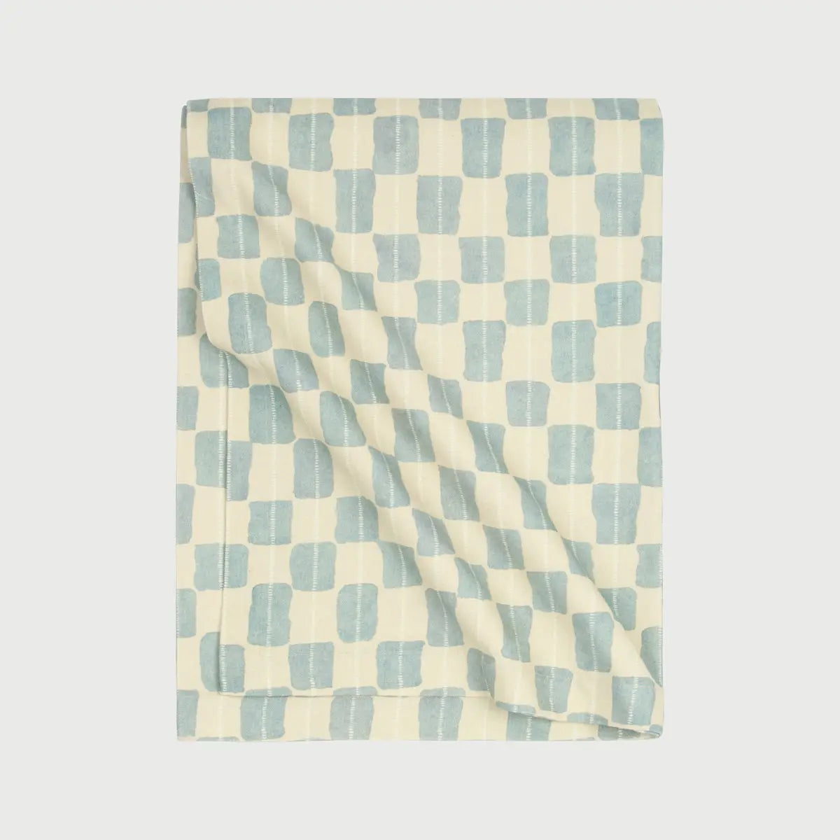 Echo Soft Blue Cotton Table Cover SanctuaryLiving