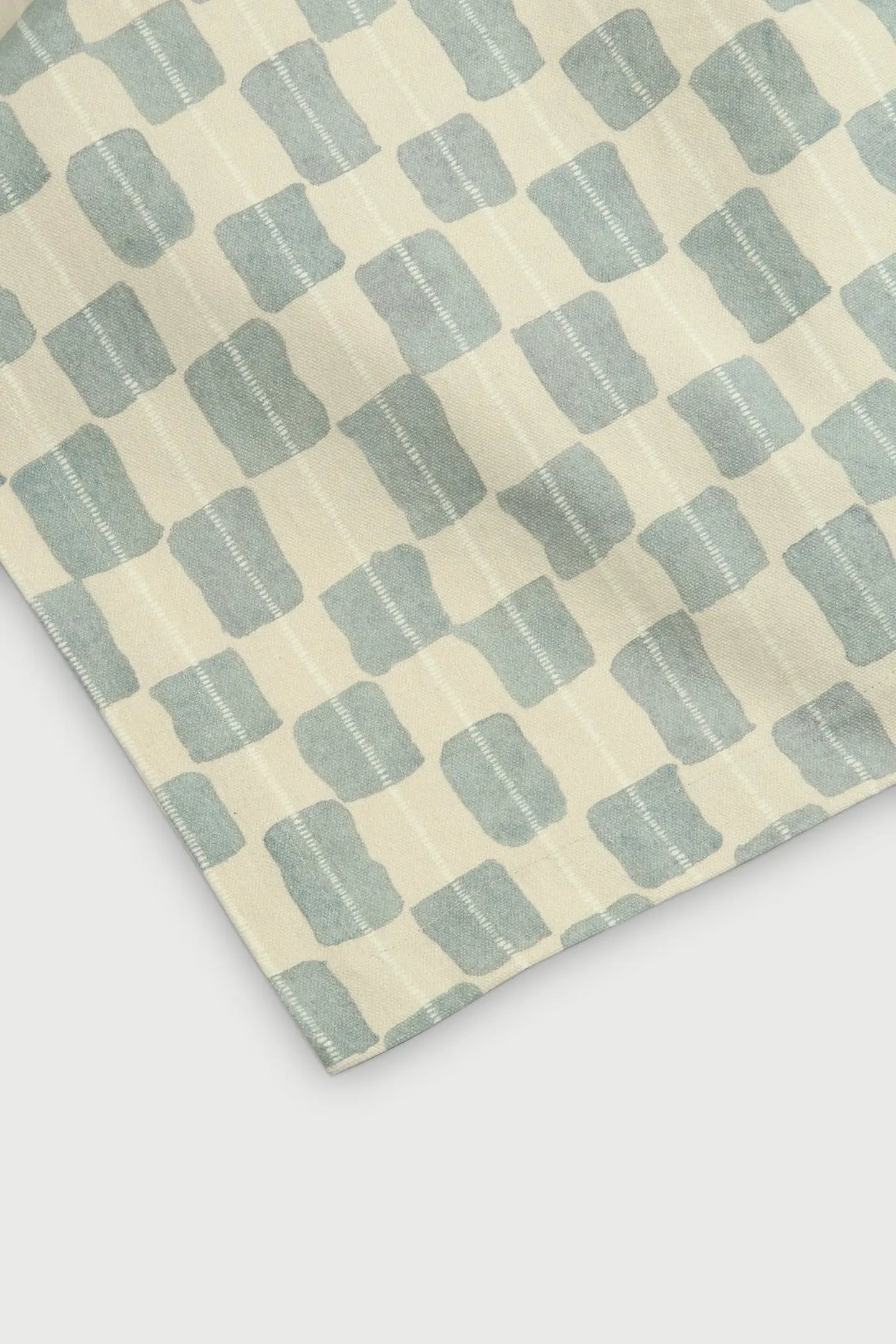 Echo Soft Blue Cotton Table Cover SanctuaryLiving