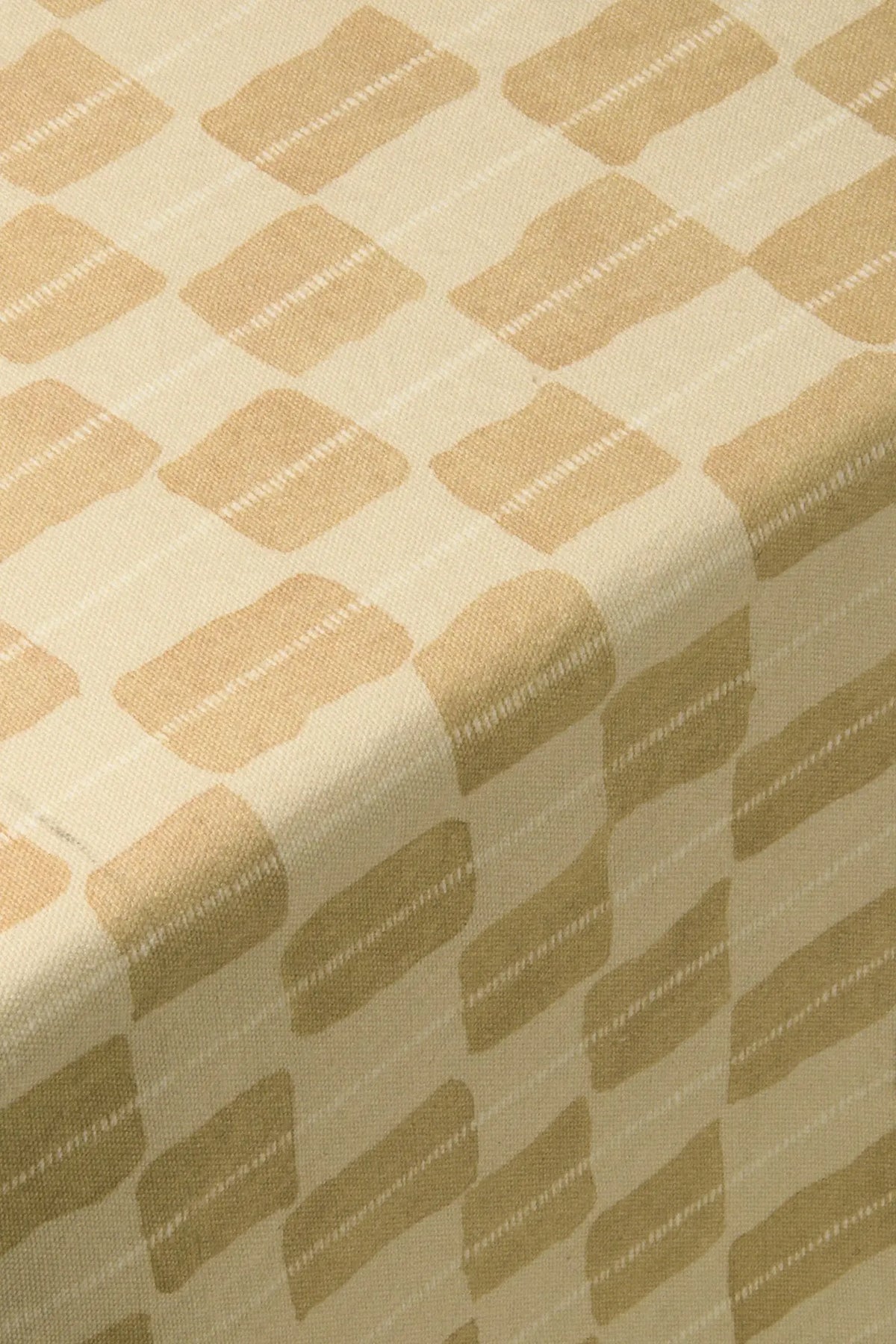 Echo Sand Printed Cotton Slub Fabric SanctuaryLiving