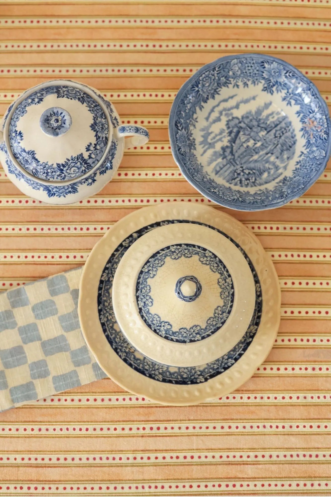 River Apricot Cotton Table Cover SanctuaryLiving