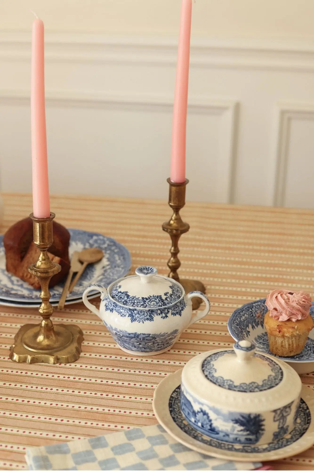 River Apricot Cotton Table Cover SanctuaryLiving