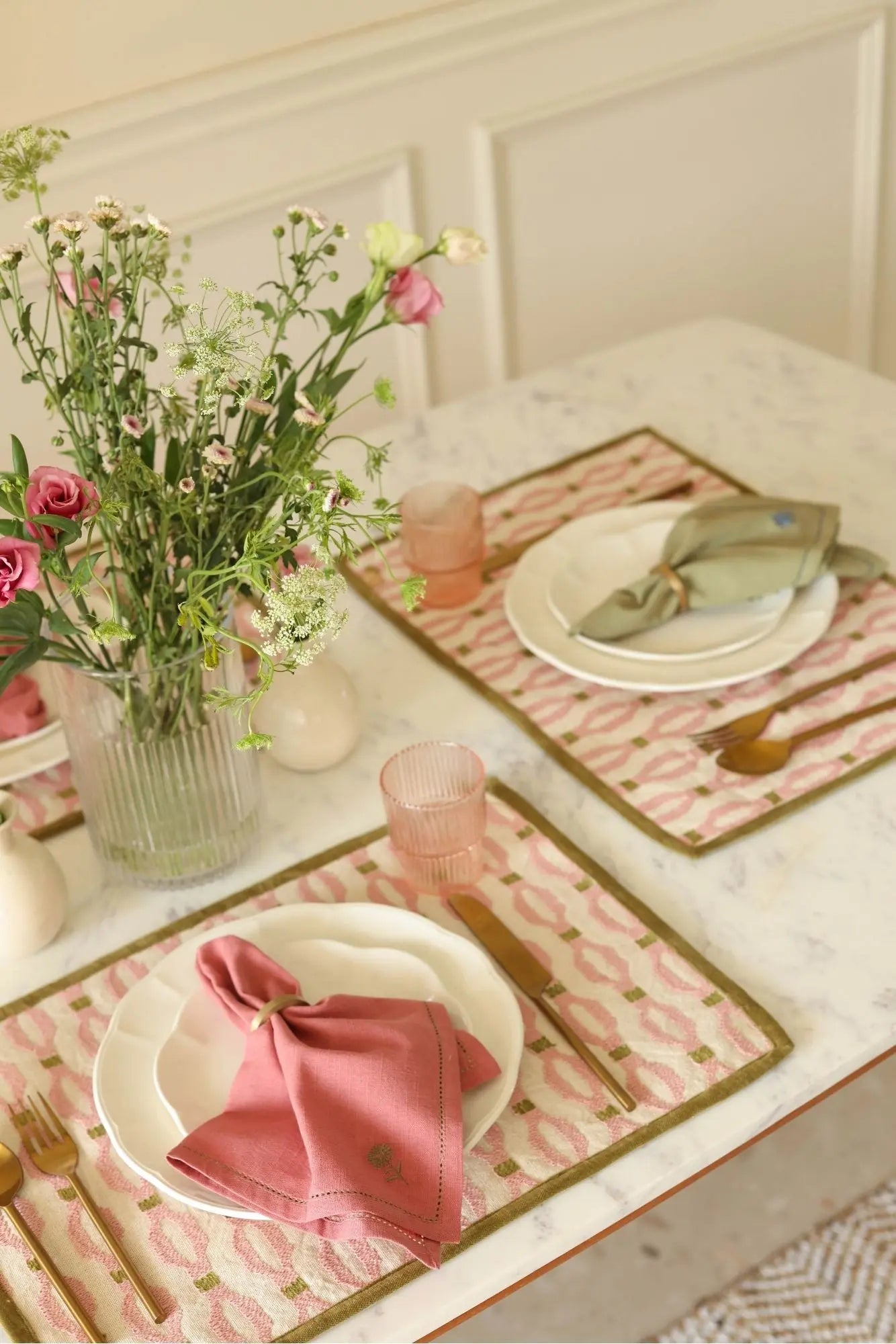 Thistle Raspberry Table Napkins-Set of 2 SanctuaryLiving