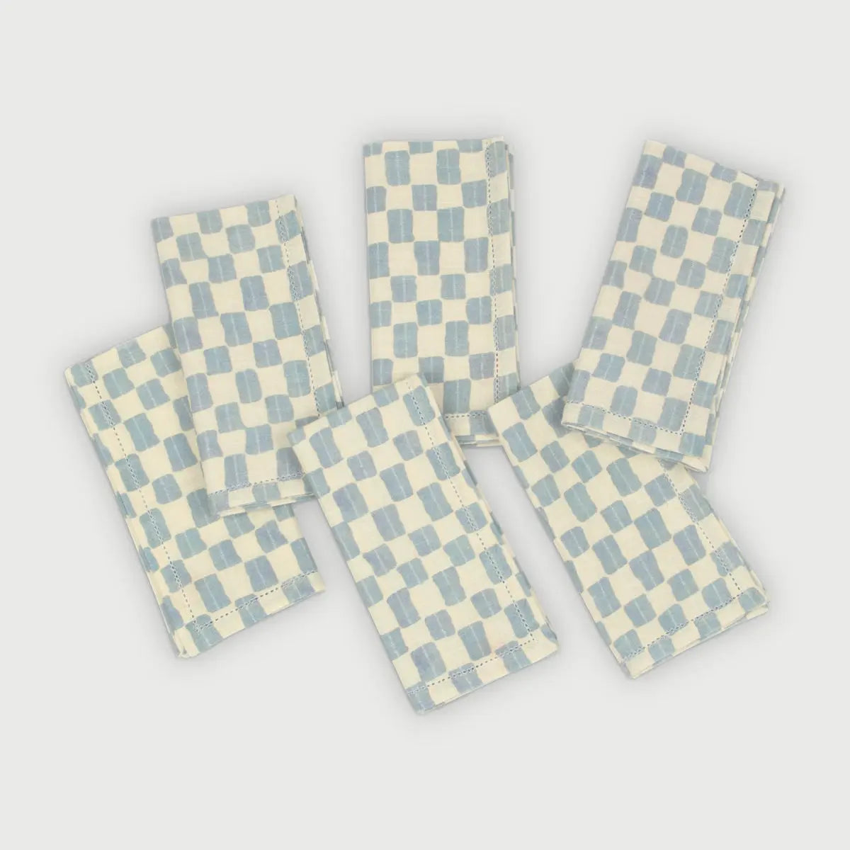 Meadow Soft Blue Gift Set-Mats, Napkins & Napkin Rings SanctuaryLiving