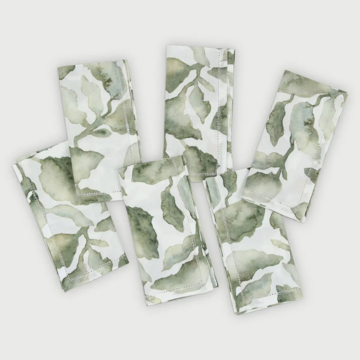 Cascade Green Cotton Table Napkins-Set of 6 SanctuaryLiving