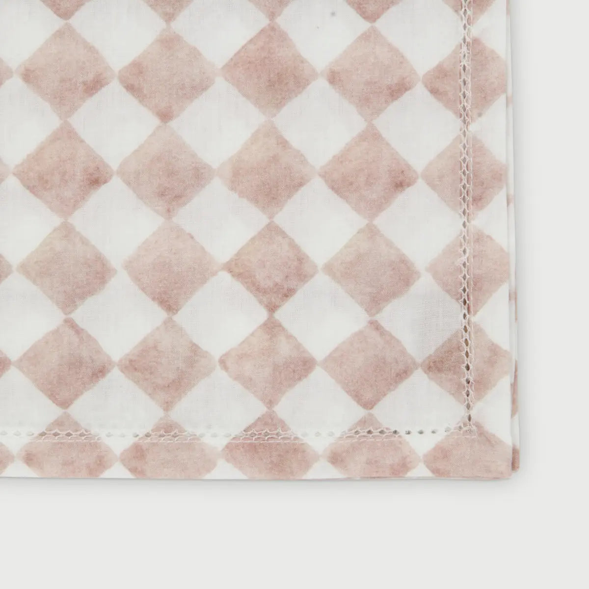 Checker Blush Cotton Table Napkins-Set of 6 SanctuaryLiving