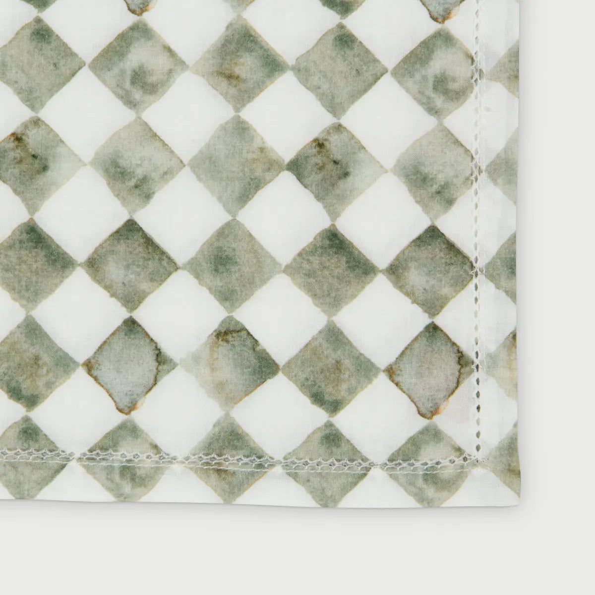 Checker Green Cotton Table Napkins-Set of 6 SanctuaryLiving