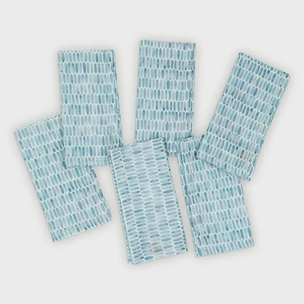 Speckle Blue Cotton Table Napkins-Set of 6 SanctuaryLiving