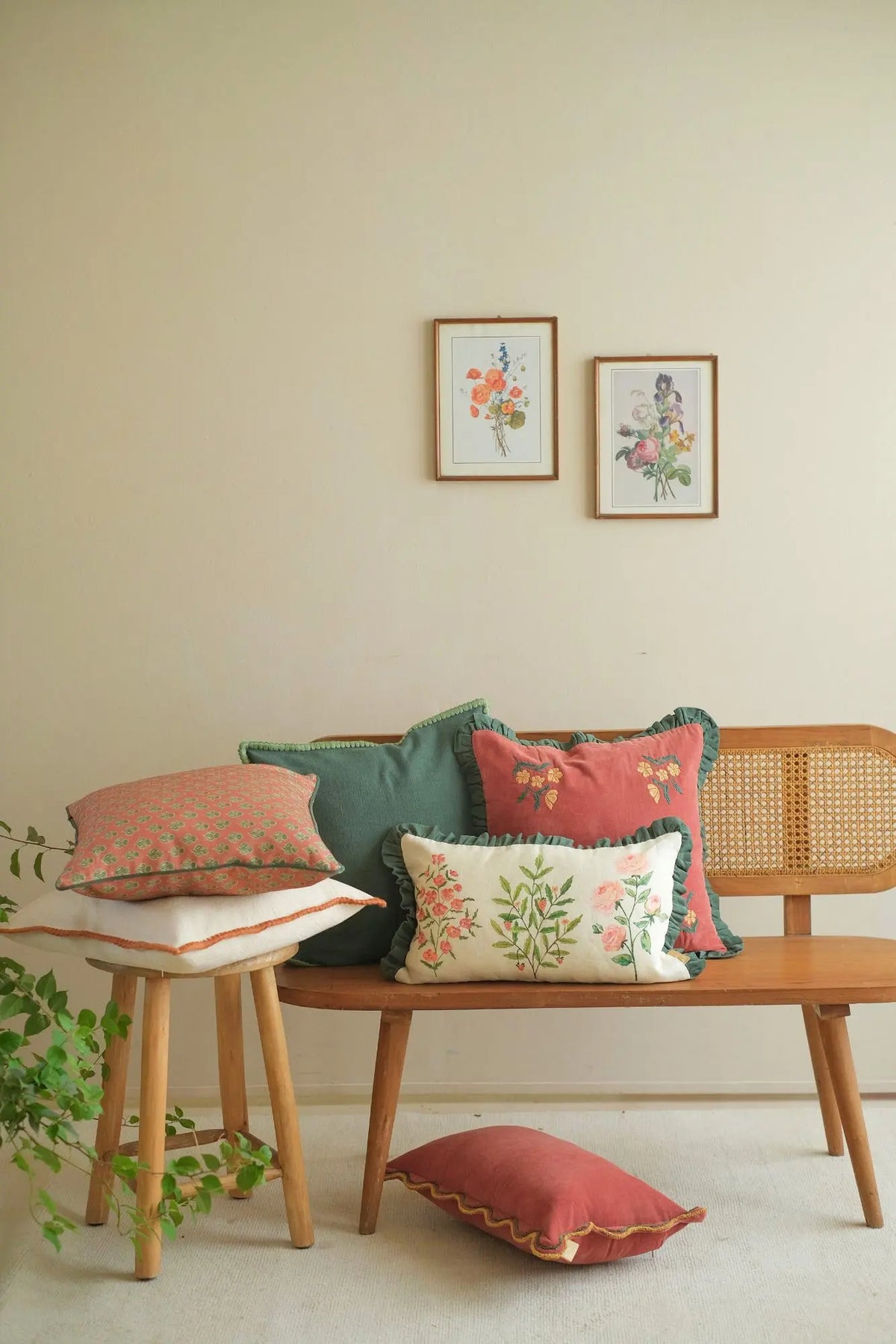 Fiora Ivory Linen Oblong Cushion Cover SanctuaryLiving