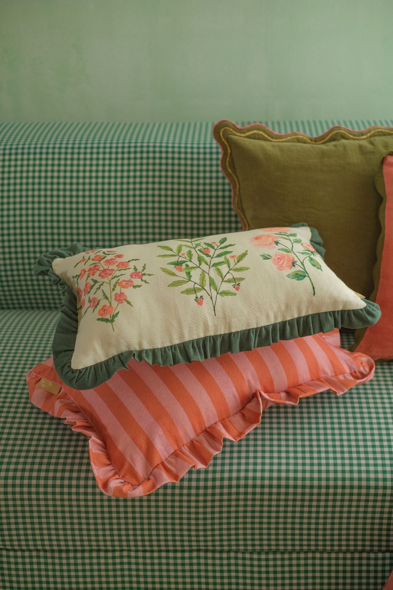 Fiora Ivory Linen Oblong Cushion Cover