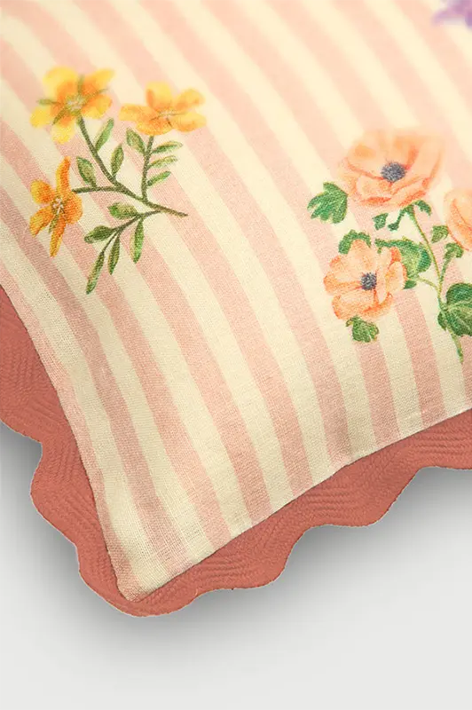 Rosalia Dusty Rose Linen Oblong Cushion Cover SanctuaryLiving
