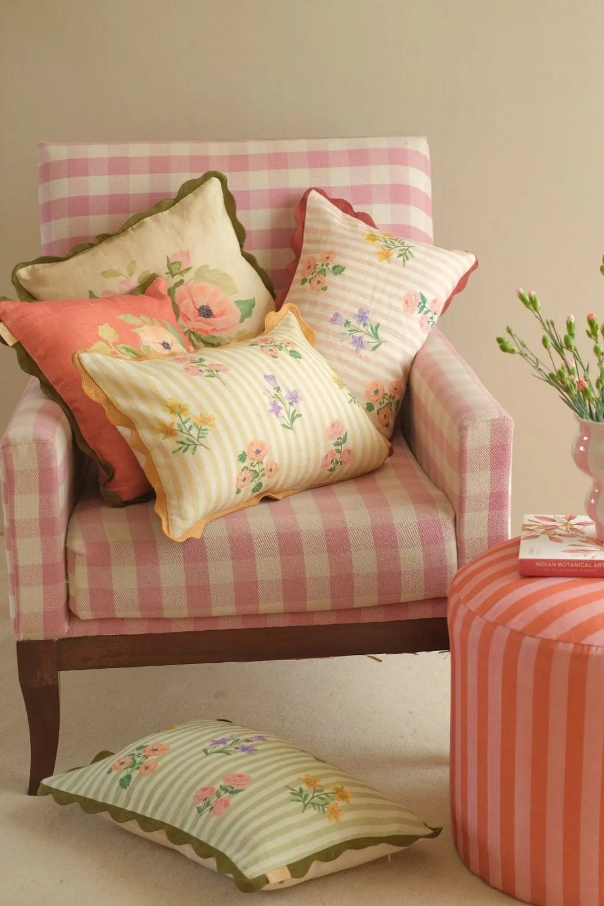 Rosalia Amber Linen Oblong Cushion Cover SanctuaryLiving