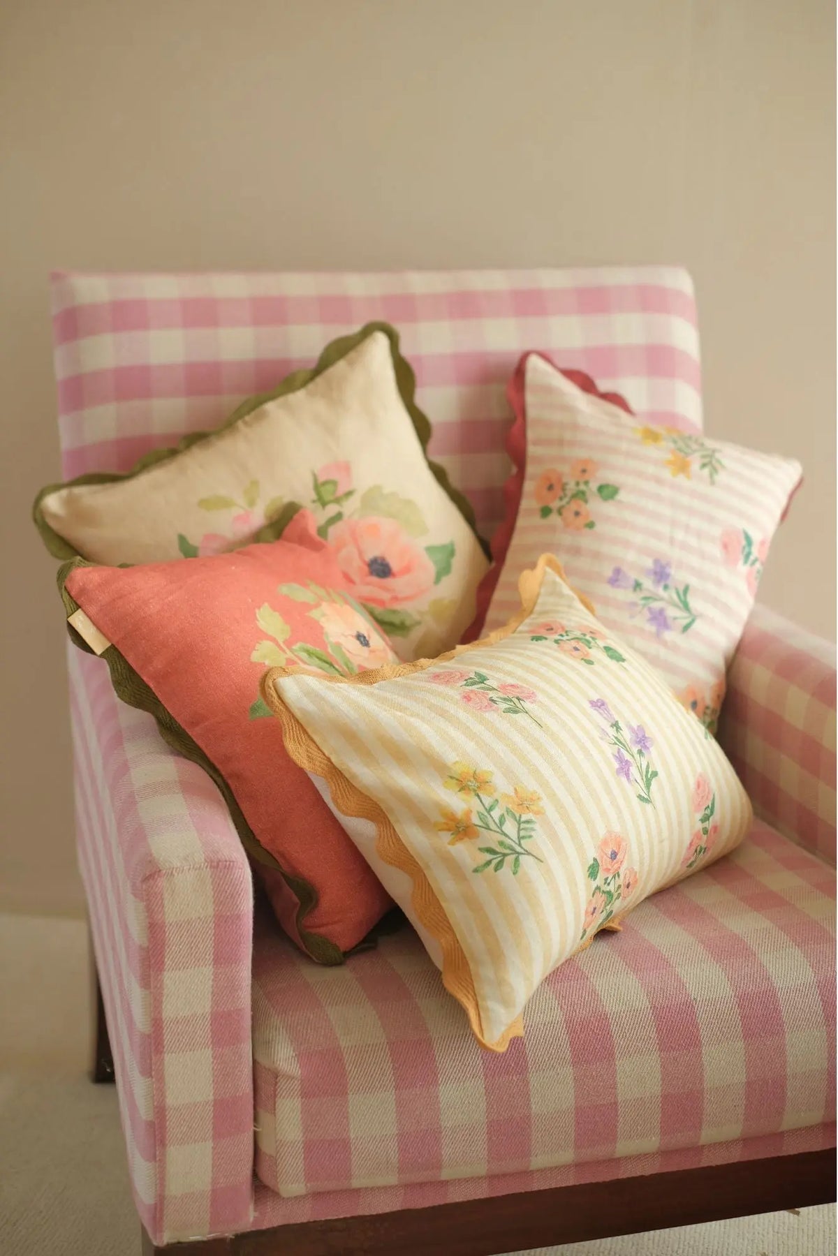 Rosalia Amber Linen Oblong Cushion Cover SanctuaryLiving