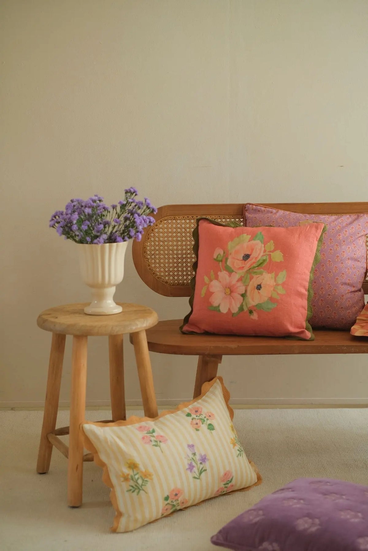 Annabella Carmine Linen Cushion Cover SanctuaryLiving