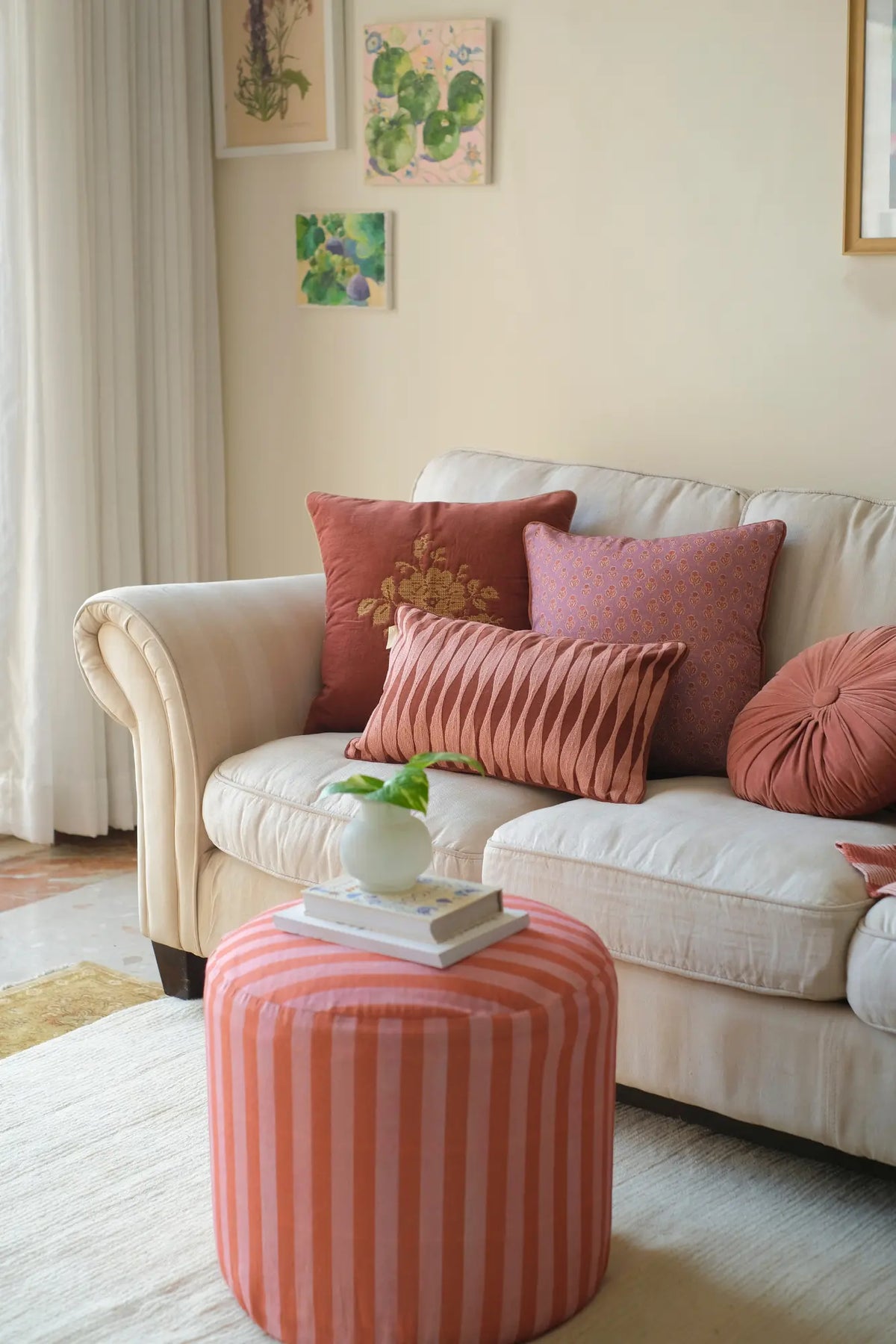 Viola Lavender Cotton Cushion Cover SanctuaryLiving