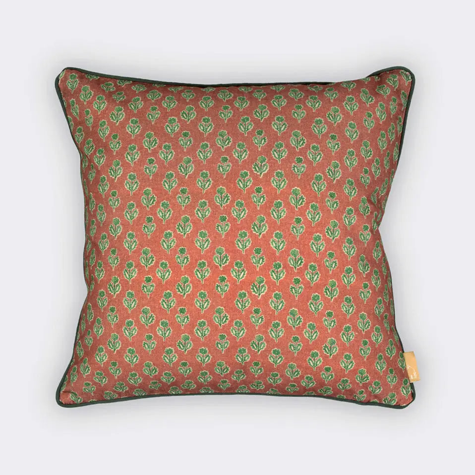 Viola Terracotta Cotton Cushion Cover SanctuaryLiving