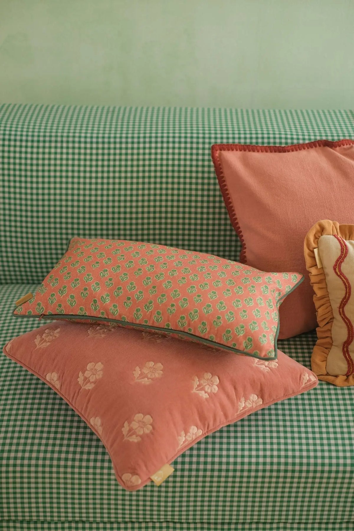 Viola Terracotta Cotton Oblong Cushion Cover SanctuaryLiving
