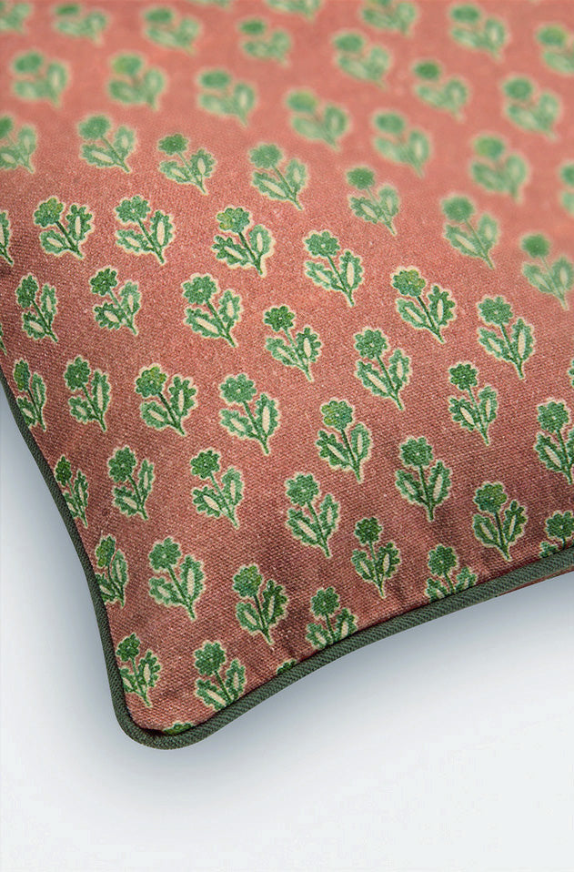 Viola Terracotta Cotton Cushion Cover