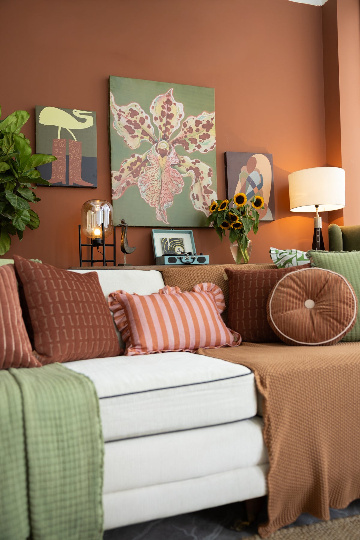 Linea Ruffle Dusty Rose Cotton Oblong Cushion Cover